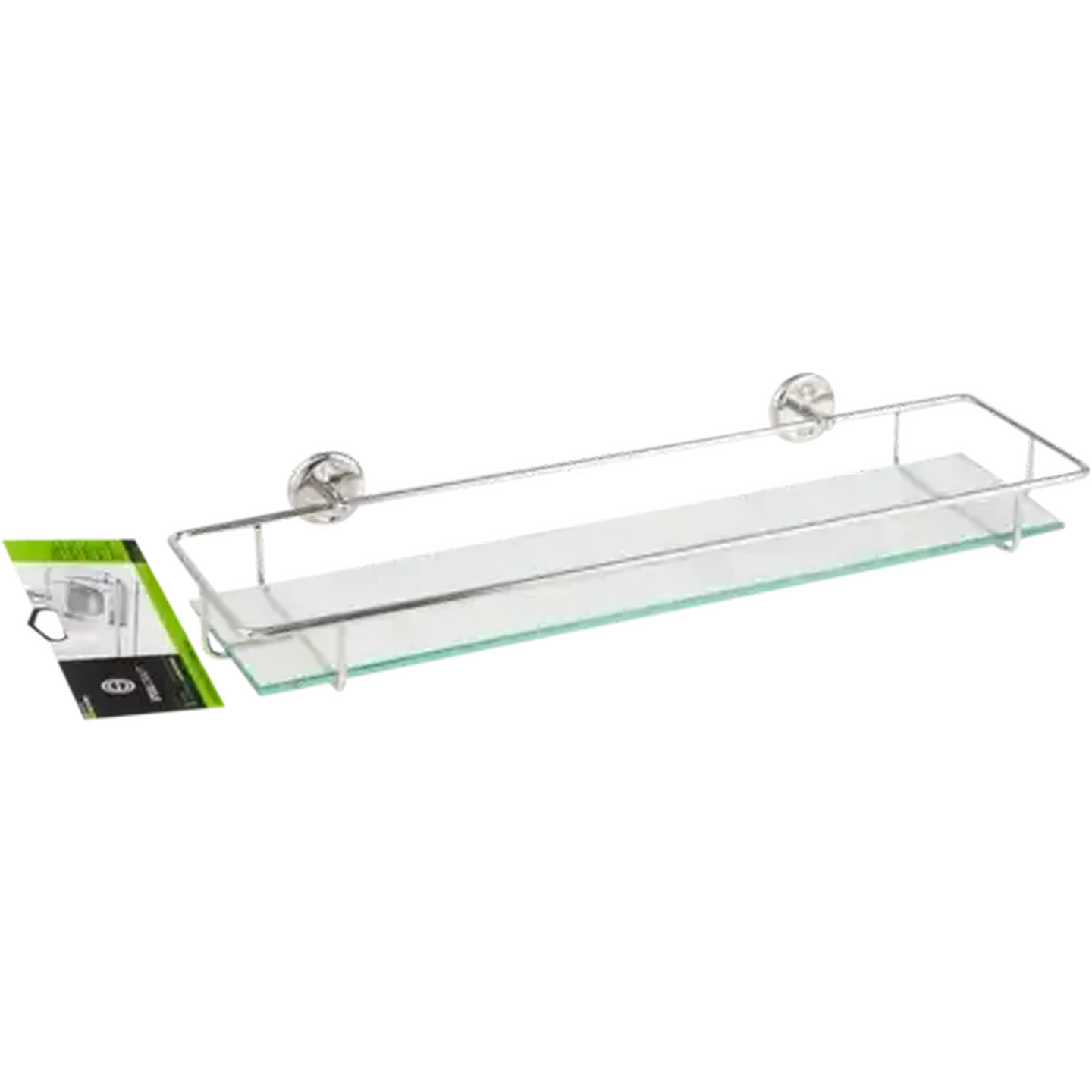 Image of Steelcraft Stainless Steel Classic Glass Shelf With Guard Rail