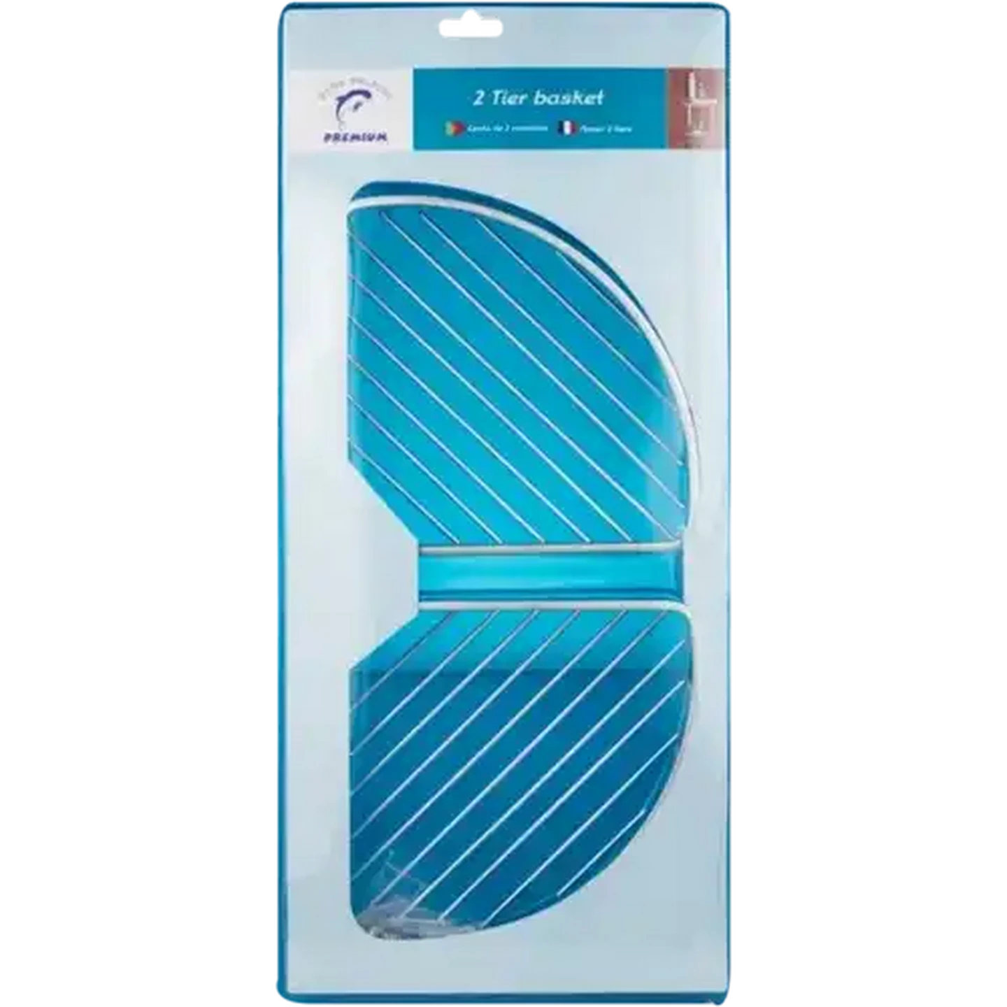 Image of Blue Dolphin Premium 2 Tier Stainless Steel Shower Basket