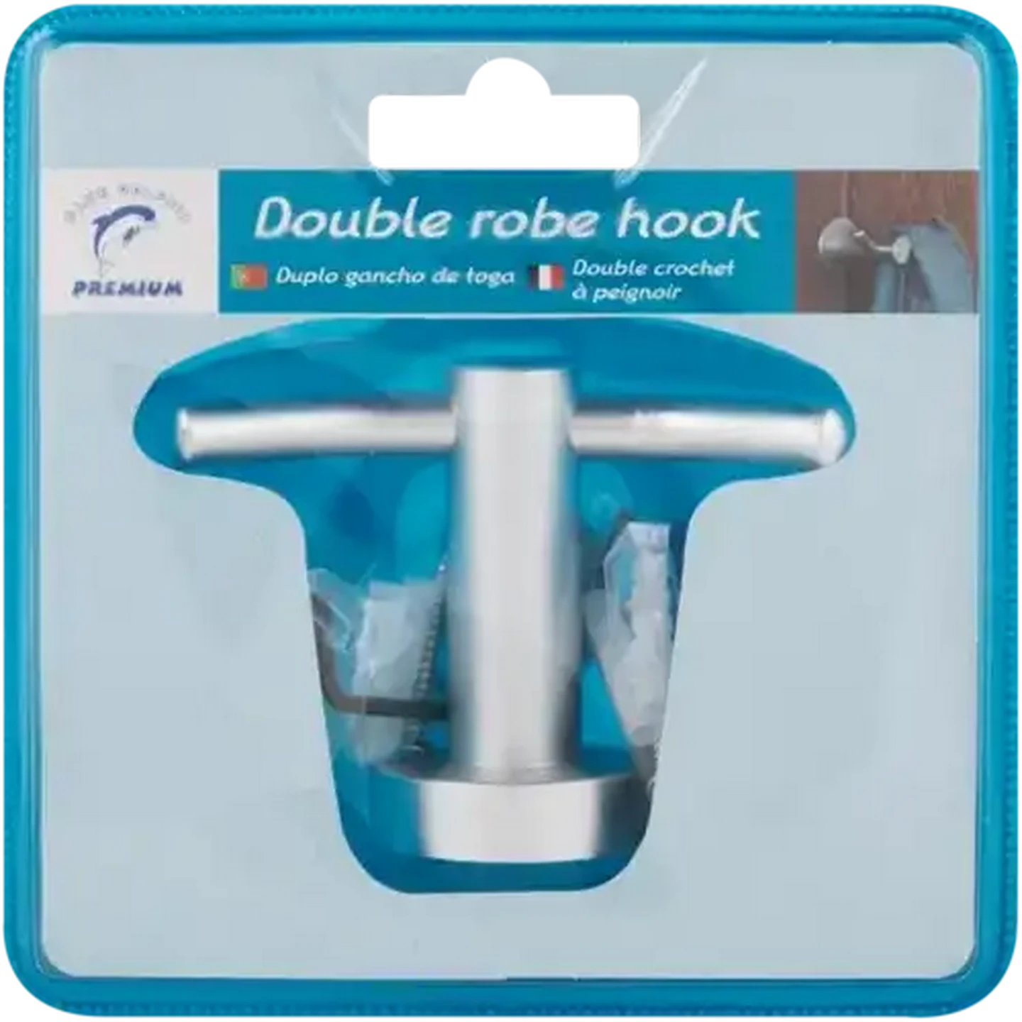Image of Blue Dolphin Premium Double Robe Hook