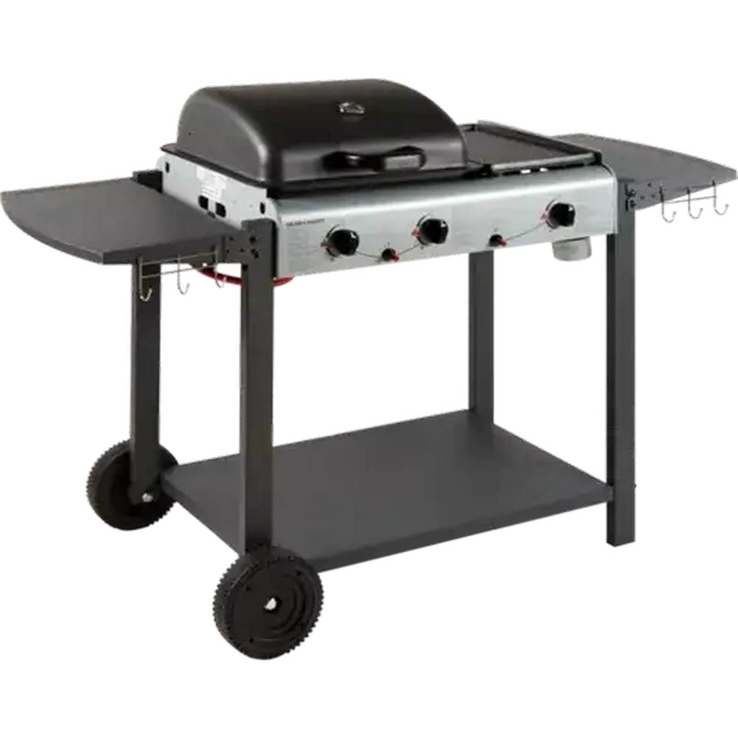 Image of Bush Baby Silver & Black 3 Burner Gas Braai