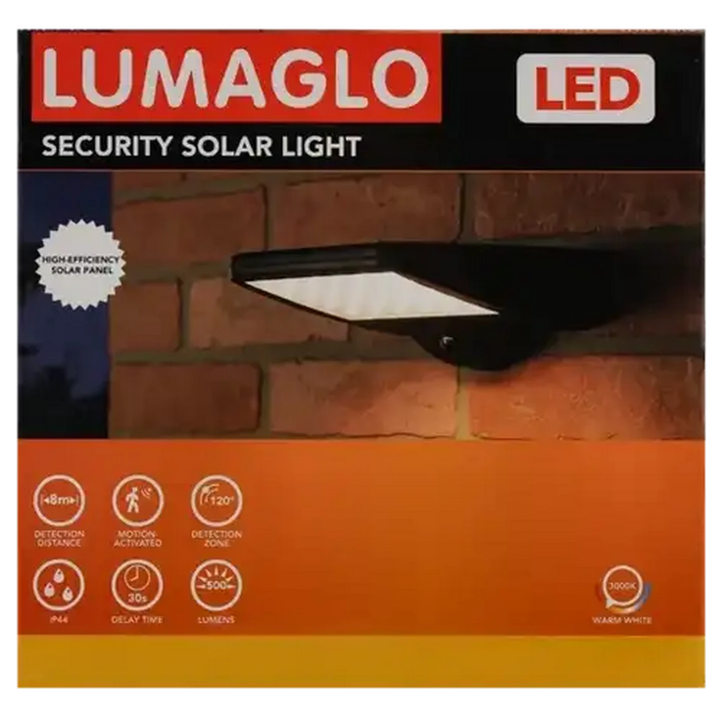 Image of Lumaglo Solar Security LED Light 500 Lumens