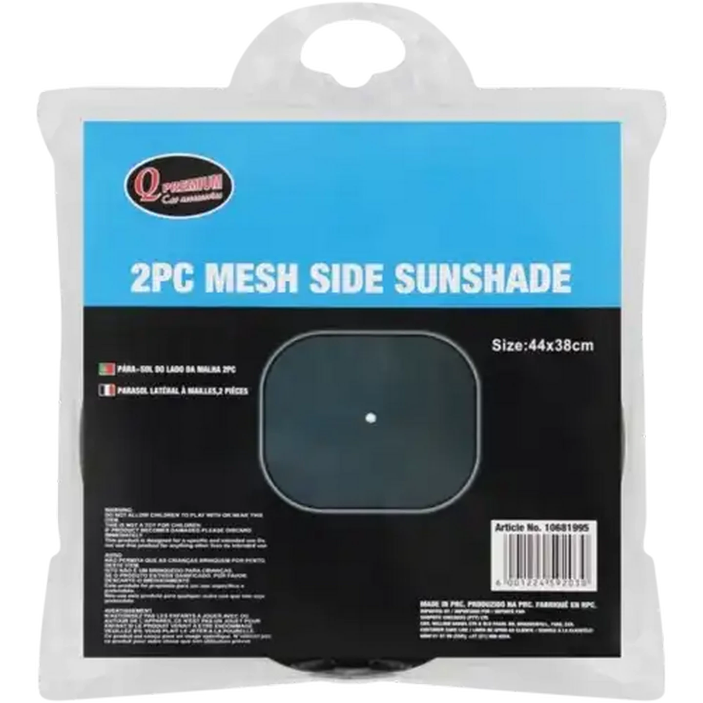 Image of Q Premium Black Mesh Side Sun Shades 2 Pieces