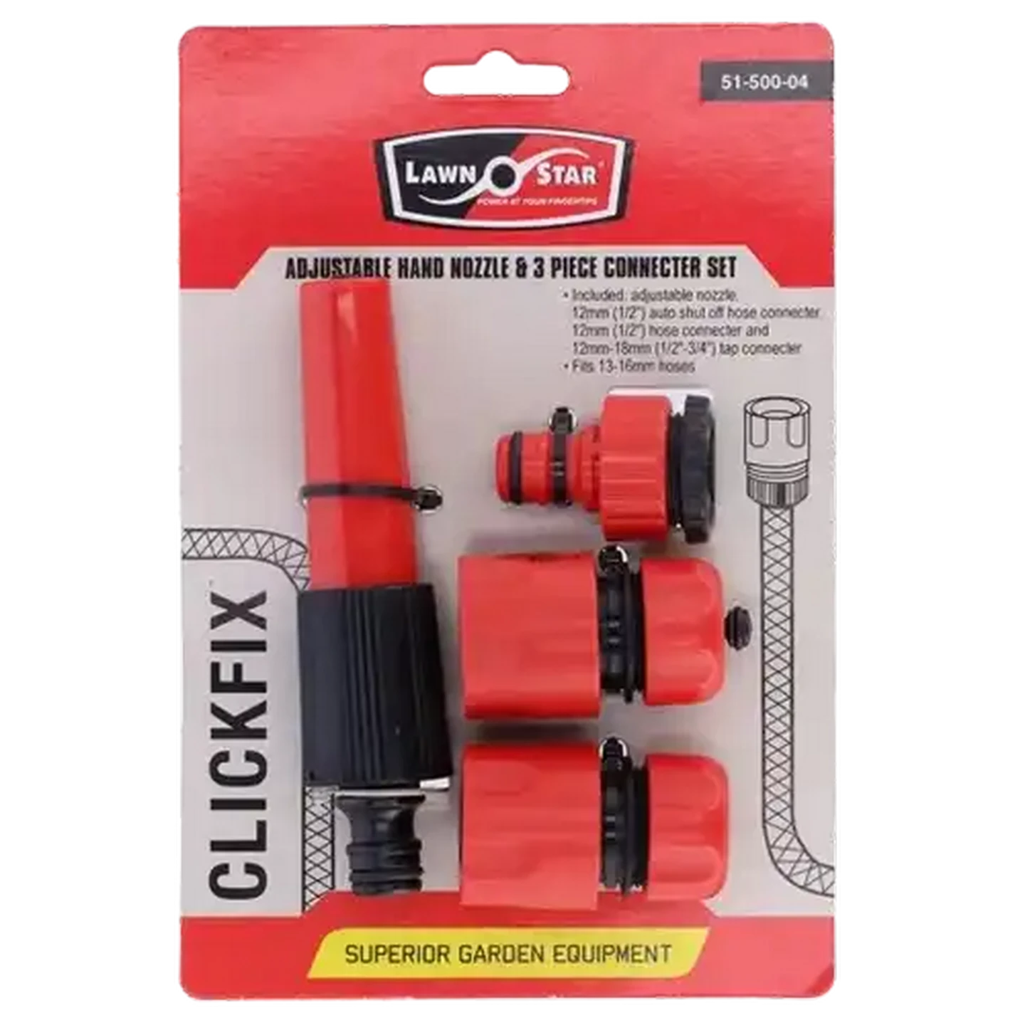 Image of Lawn Star Hose Fitting Hand Nozzle 3 Piece