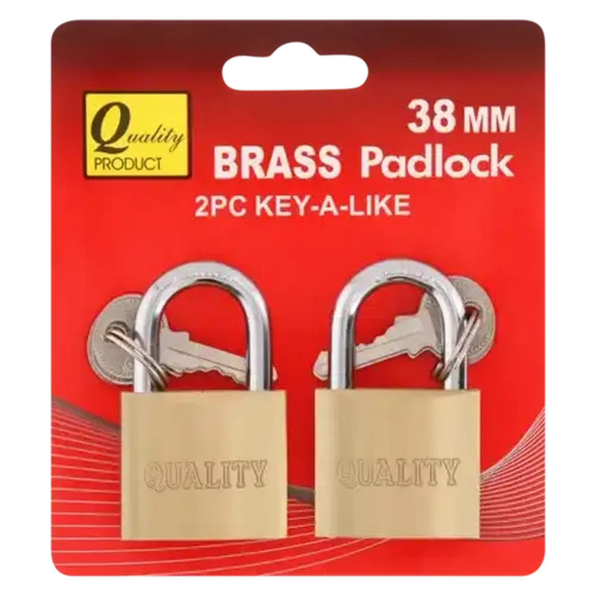 Checkers Sixty60 | Quality Brass Key A Like Padlock 38mm 2 Pieces