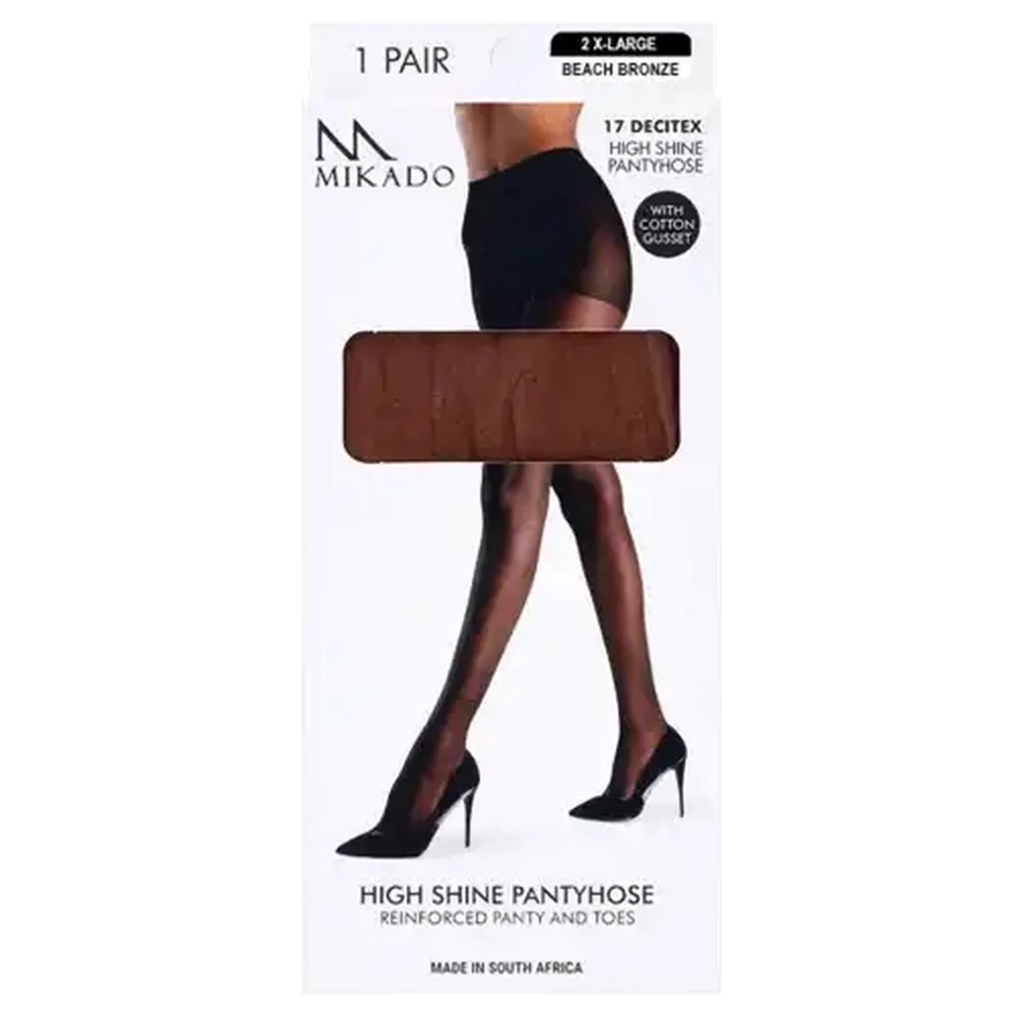 Image of Mikado Extra Extra Large Beach Bronze High Shine Pantyhose