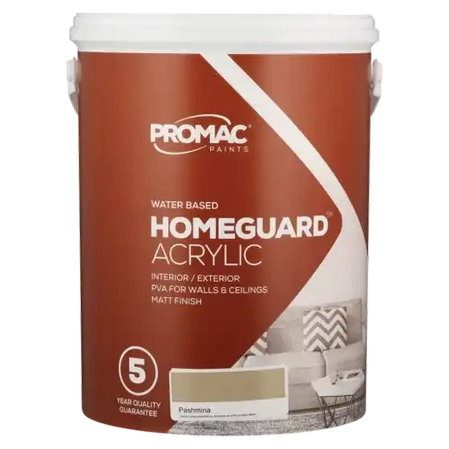 Image of Promac Paints Homeguard Acrylic Pashmina Paint 5L