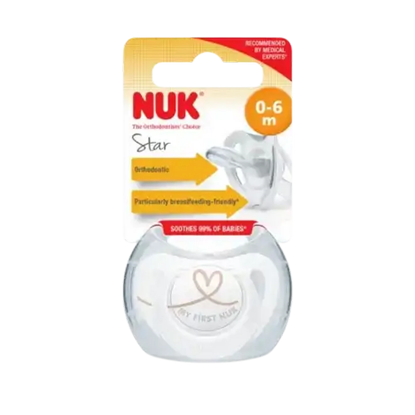Image of NUK Star Soother 0-6 Months (Type May Vary)