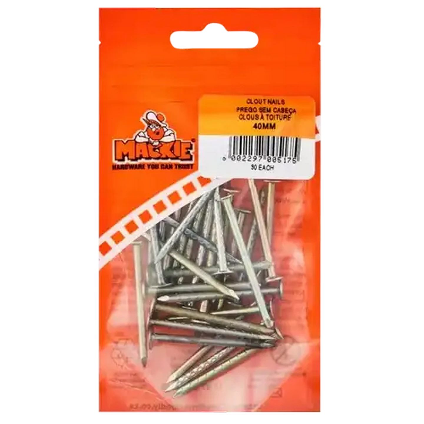 Image of Mackie Clout Nail 40mm 30-Pack