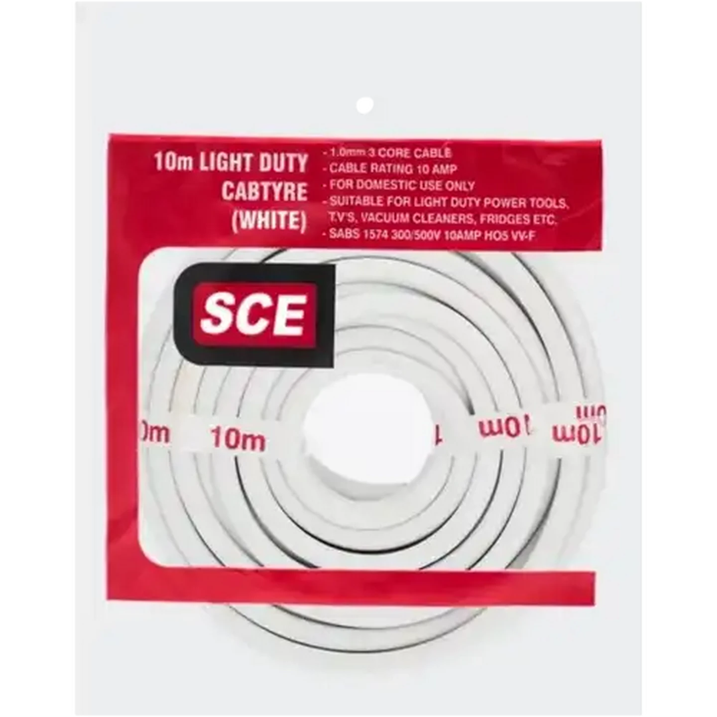 Image of SCE White Cabtyre 10m
