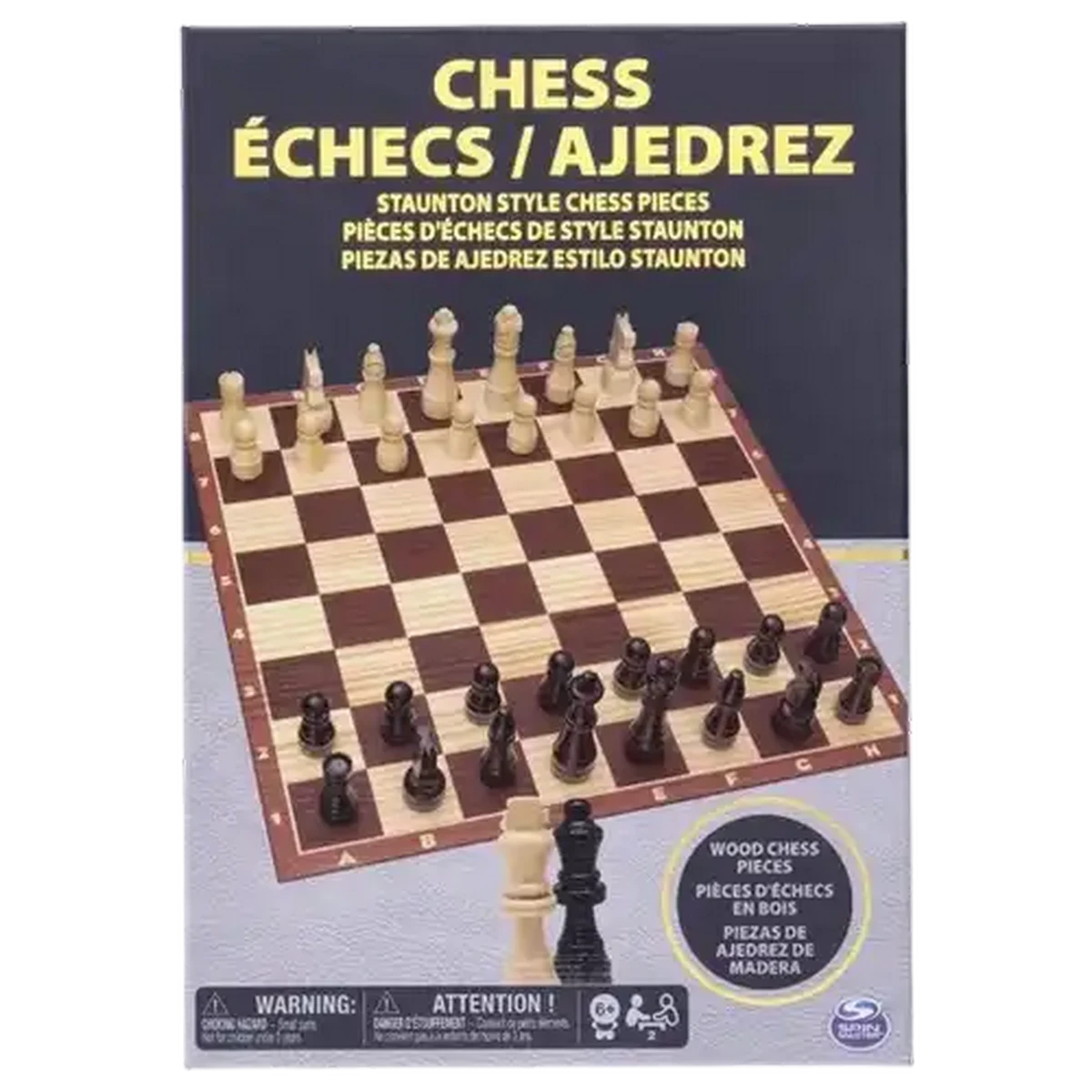 Checkers Sixty60 | Spin Master Classic Wooden Chess