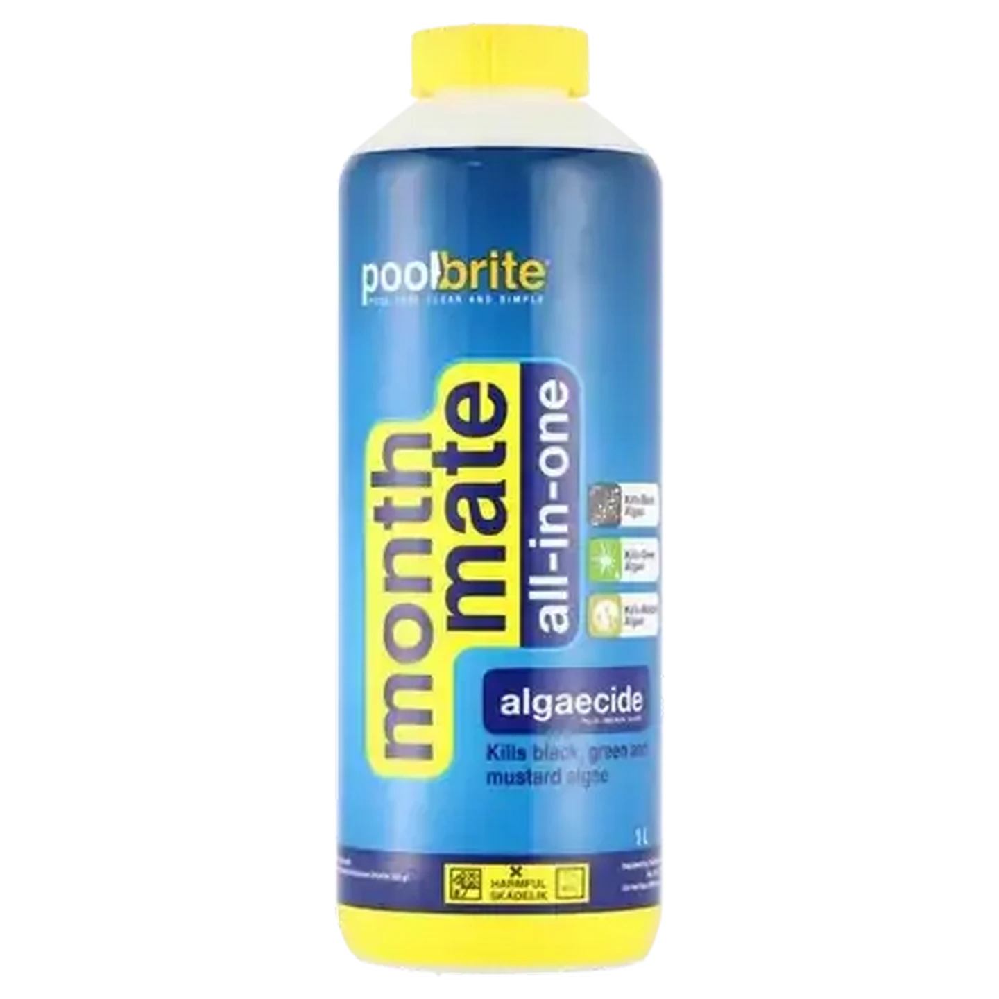 Image of PoolBrite All In One Blue/Yellow Algaecide 1L