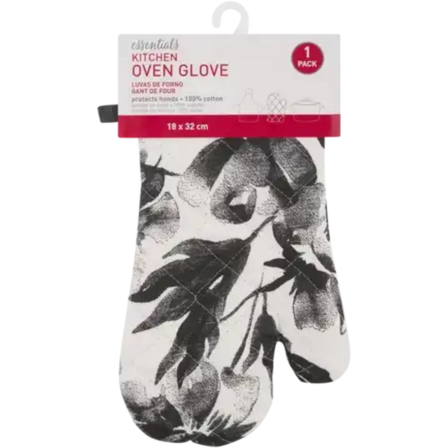 Image of Essentials Kitchen Floral Oven Glove