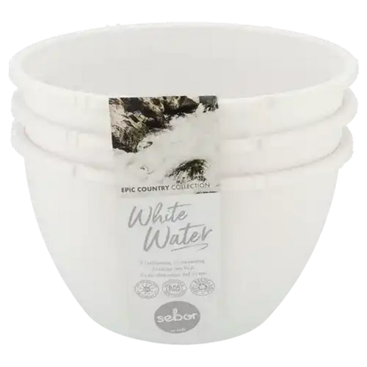 Image of Sebor Hang White Water Pot Planter 20cm 3 Piece