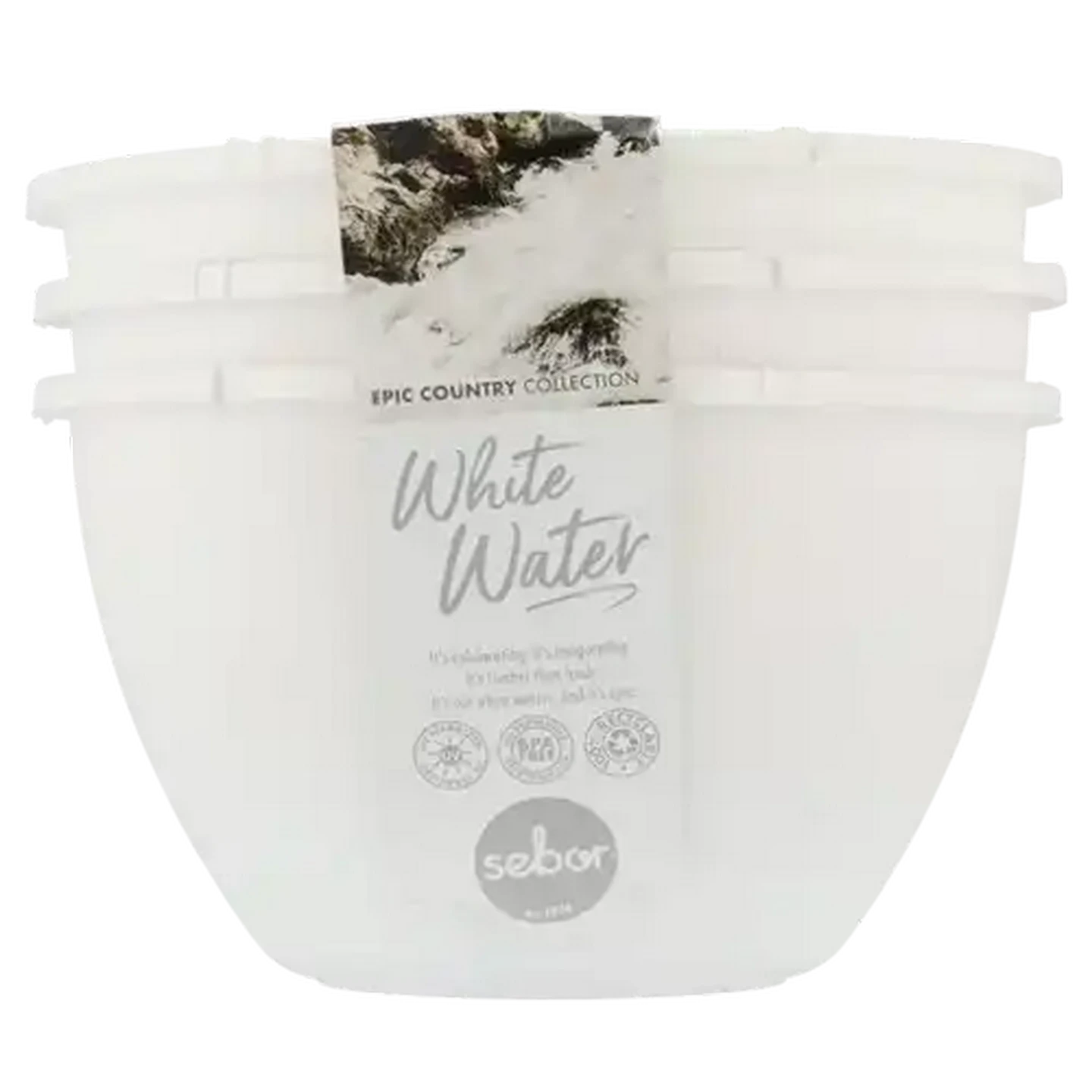 Image of Sebor Hang White Water Pot Planter 20cm 3 Piece
