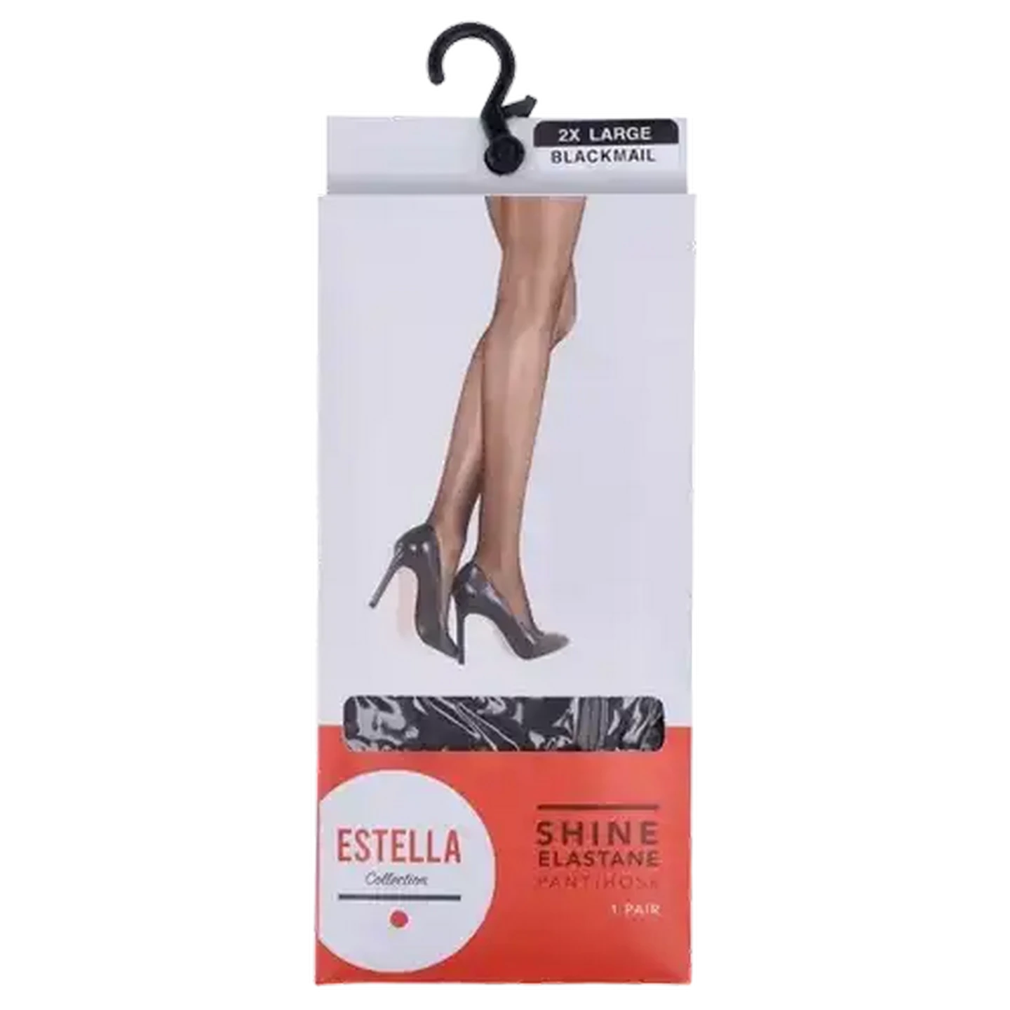 Image of Estella Extra Extra Large Blackmail Shine Pantyhose