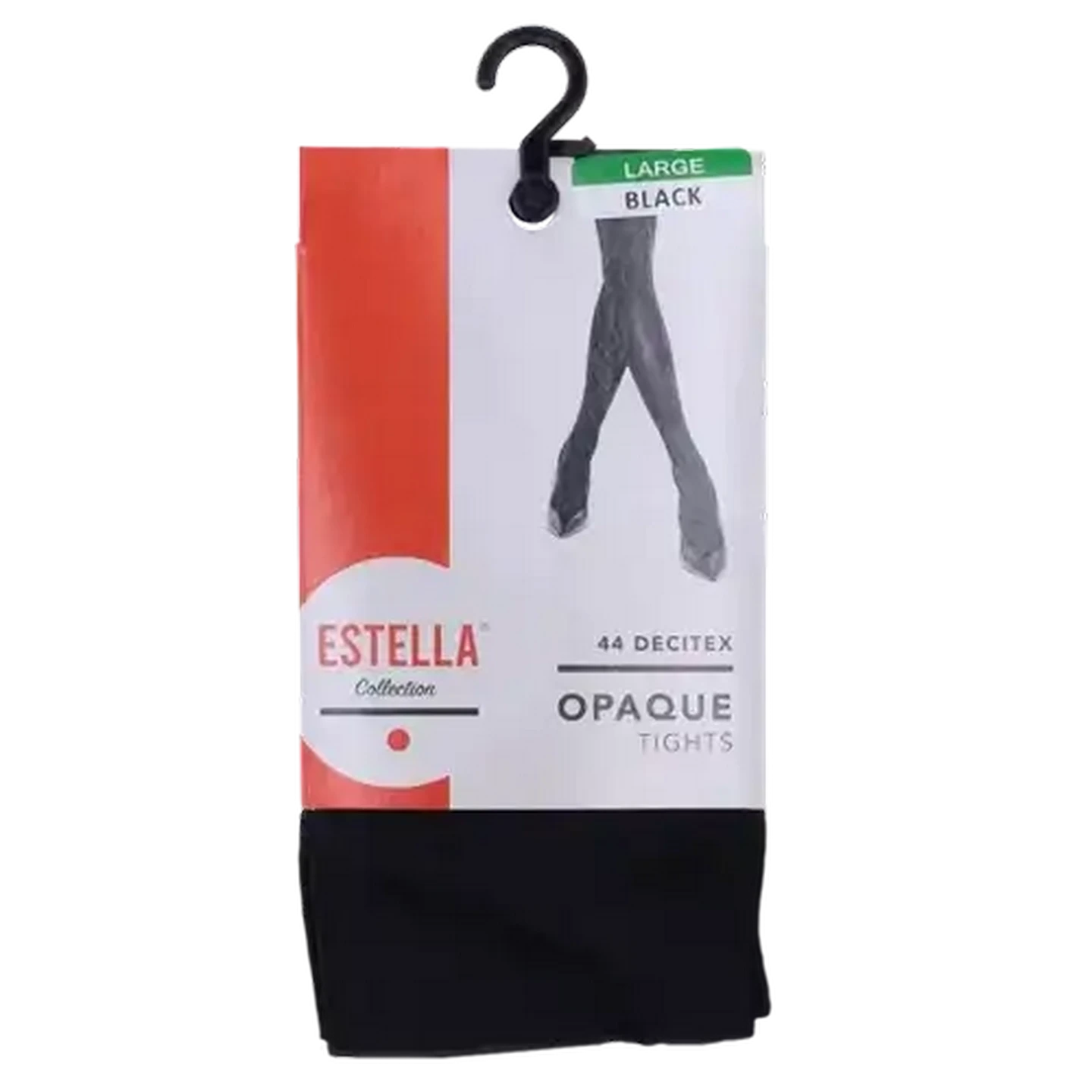 Image of Estella Black Large Opaque Tights