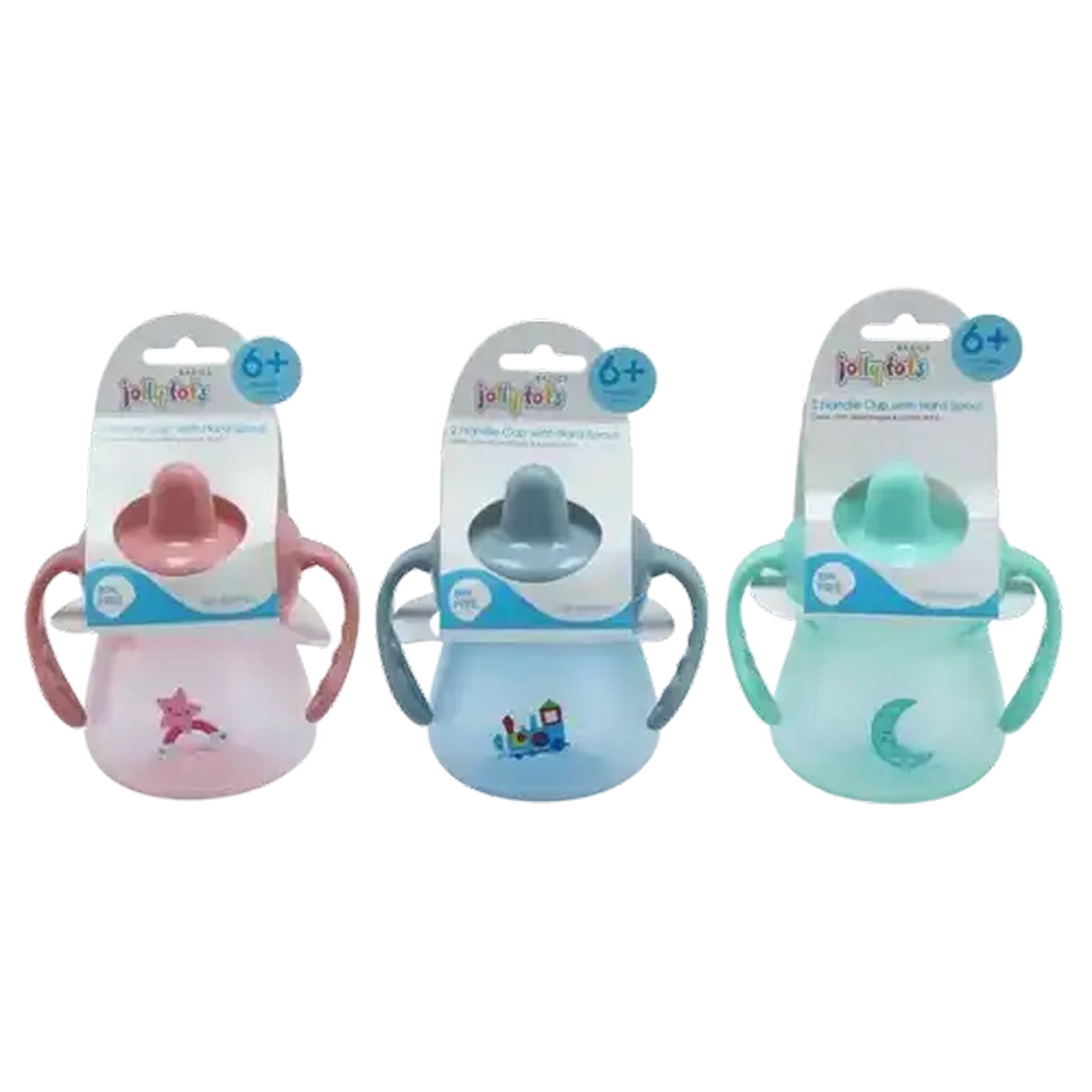 Image of Jolly Tots Two Handle Hard Spout Cup 6 Months + 200ml (Colour May Vary)