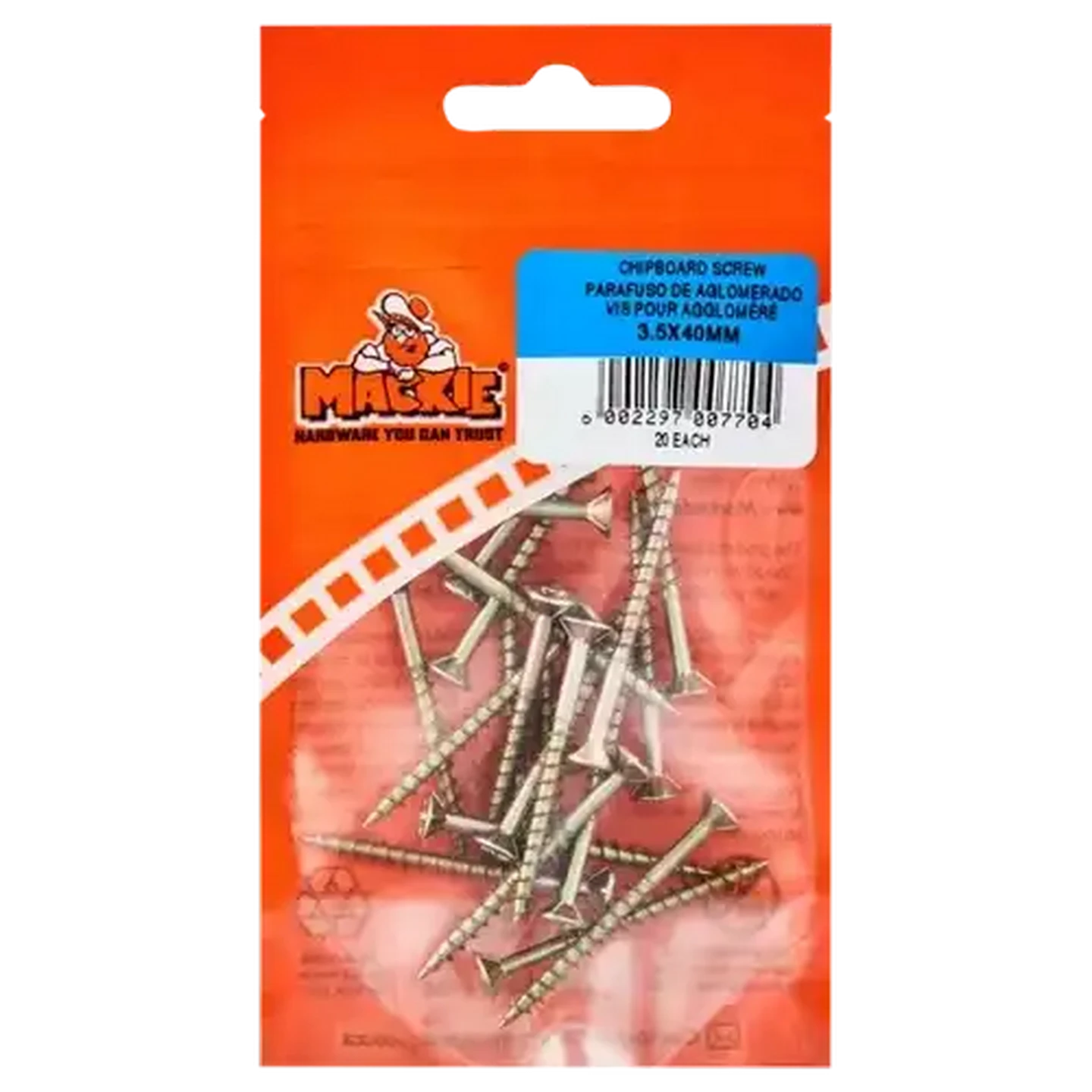 Image of Mackie Chipboard Screw 3.5x40mm 20 Piece