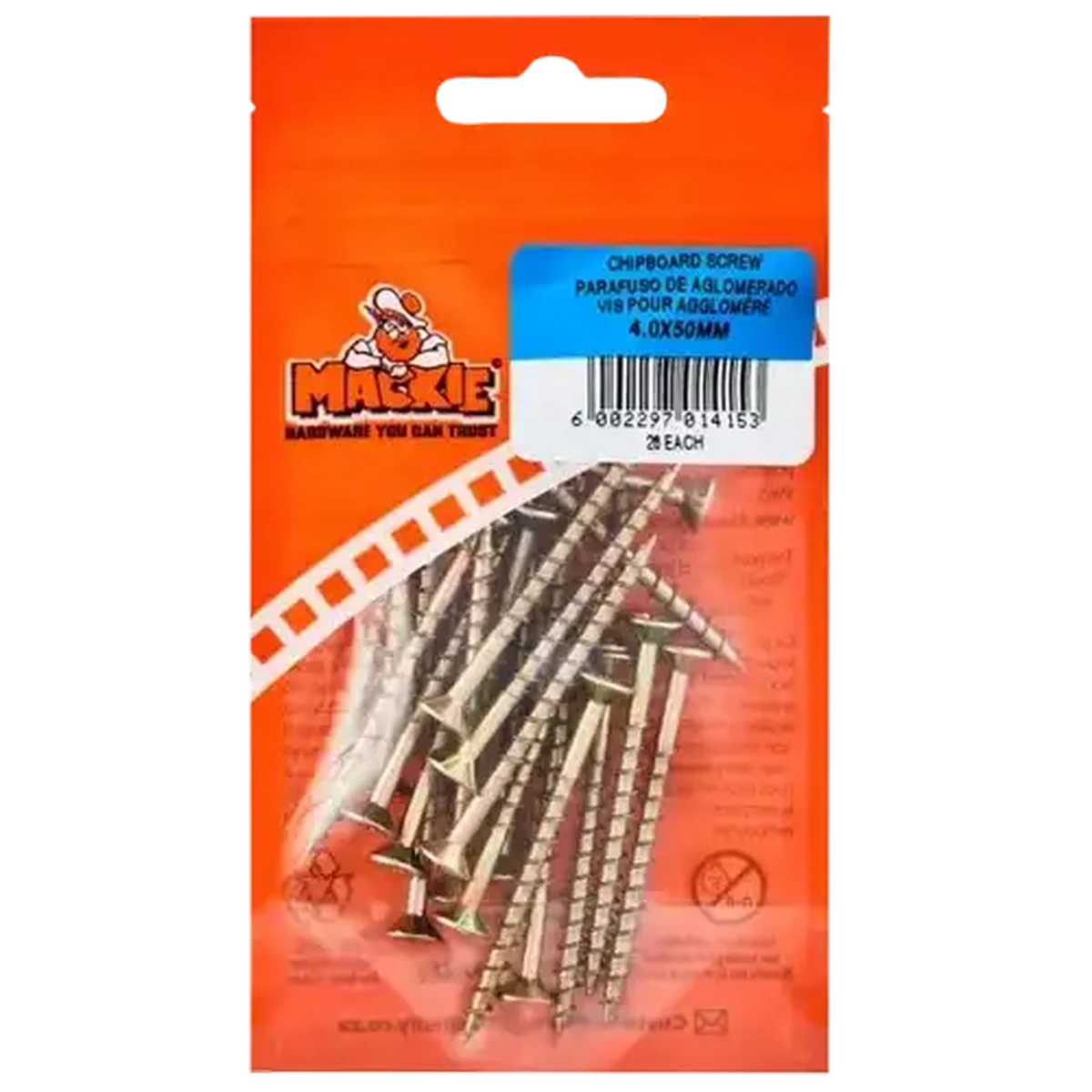 チップイン Shoprite ZA | Mackie Chipboard Screw 4.0 x 50mm 26 Piece