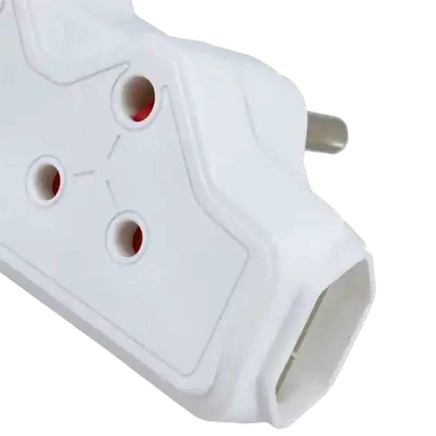 Image of SCE White 4 Way Adaptor 2 x 3-Pin 16A