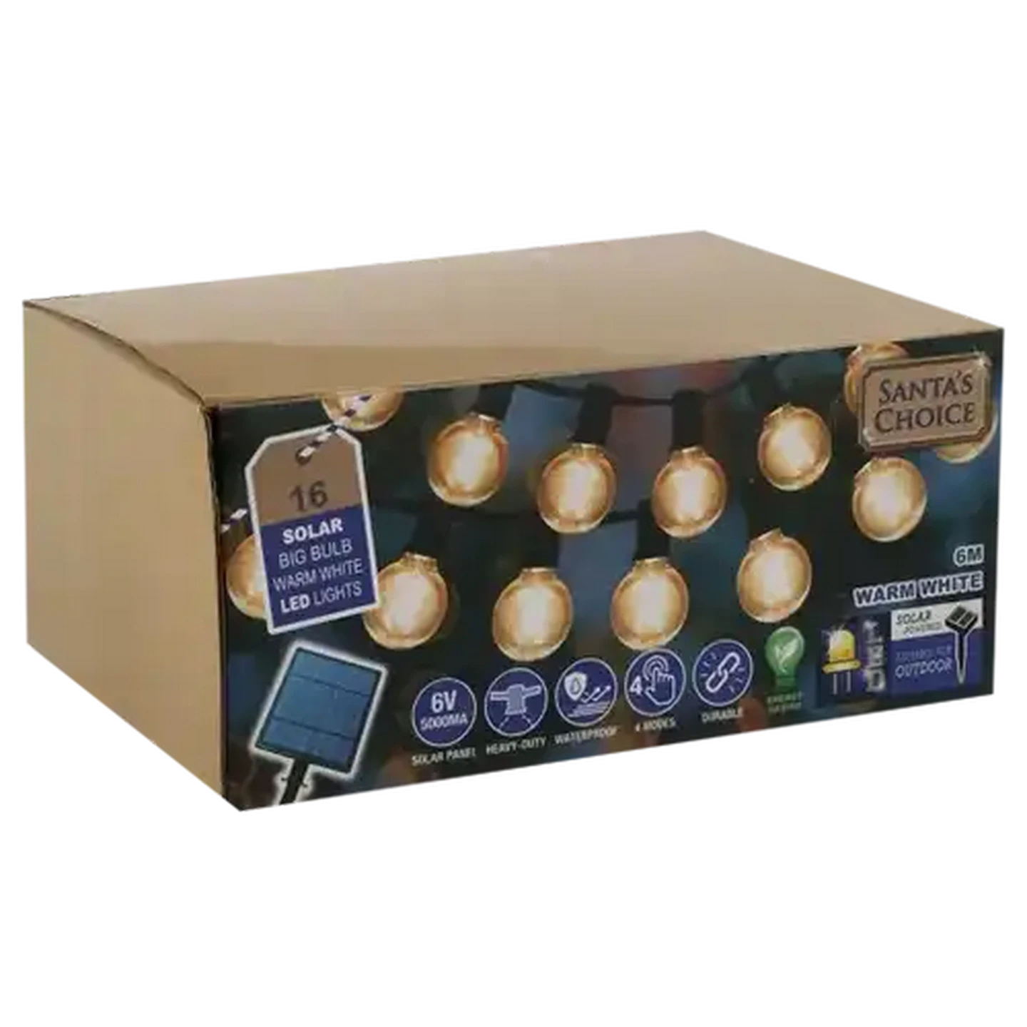 Checkers Sixty60 | Santa's Choice Warm White Solar Big Bulb LED Lights