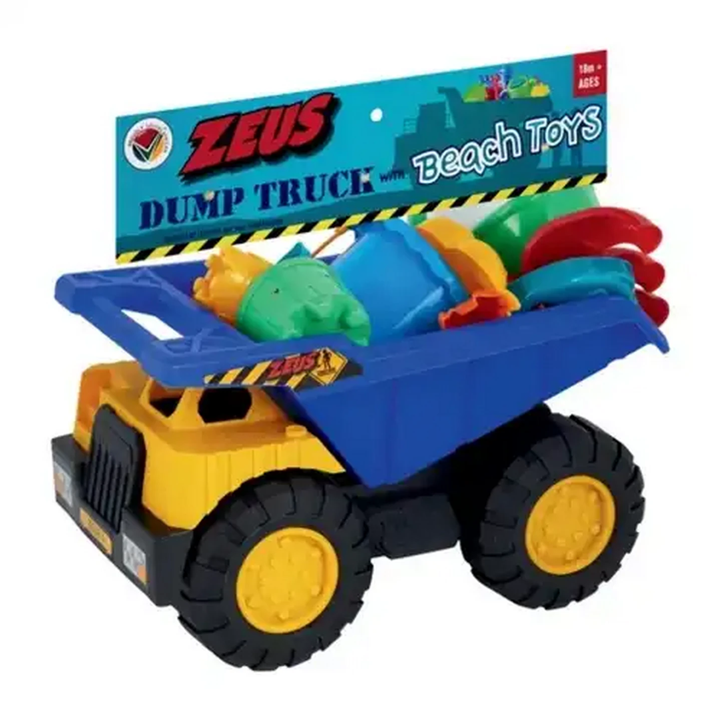 Image of Zeus Dump Truck with Beach Toys (Colour May Vary)