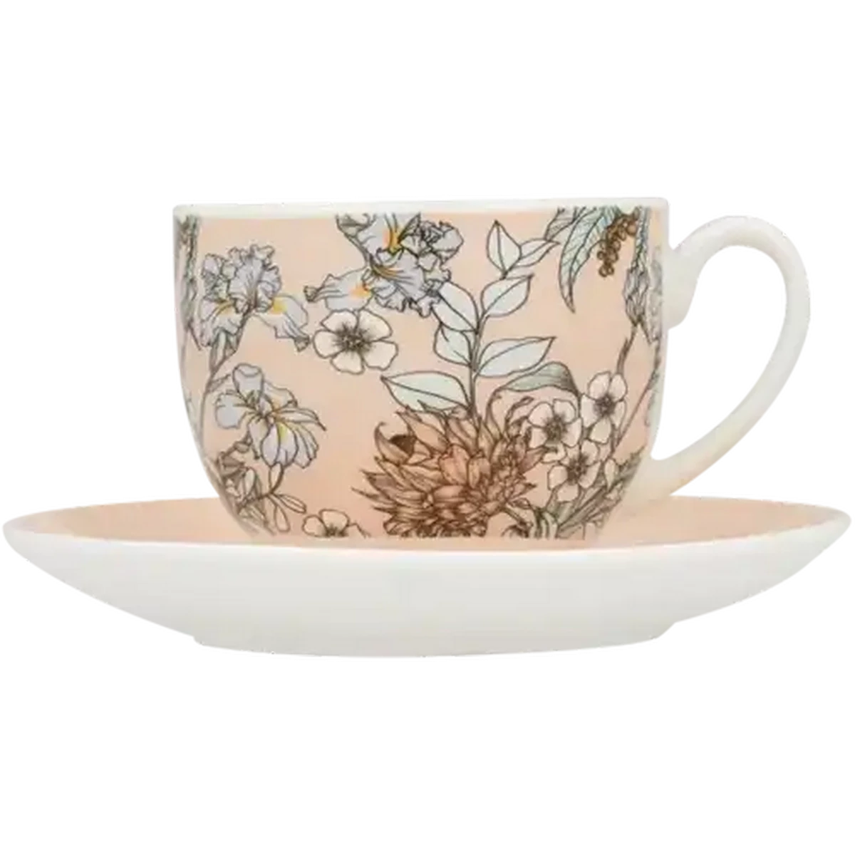 Checkers Sixty60 | Home Pink Floral Cup & Saucer Set 2 Piece