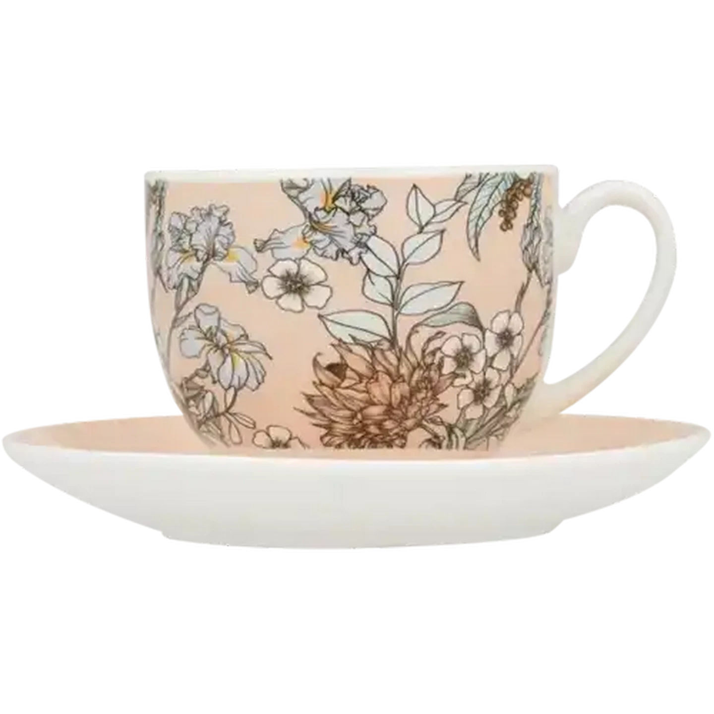 Checkers Sixty60 | Home Pink Floral Cup & Saucer Set 2 Piece