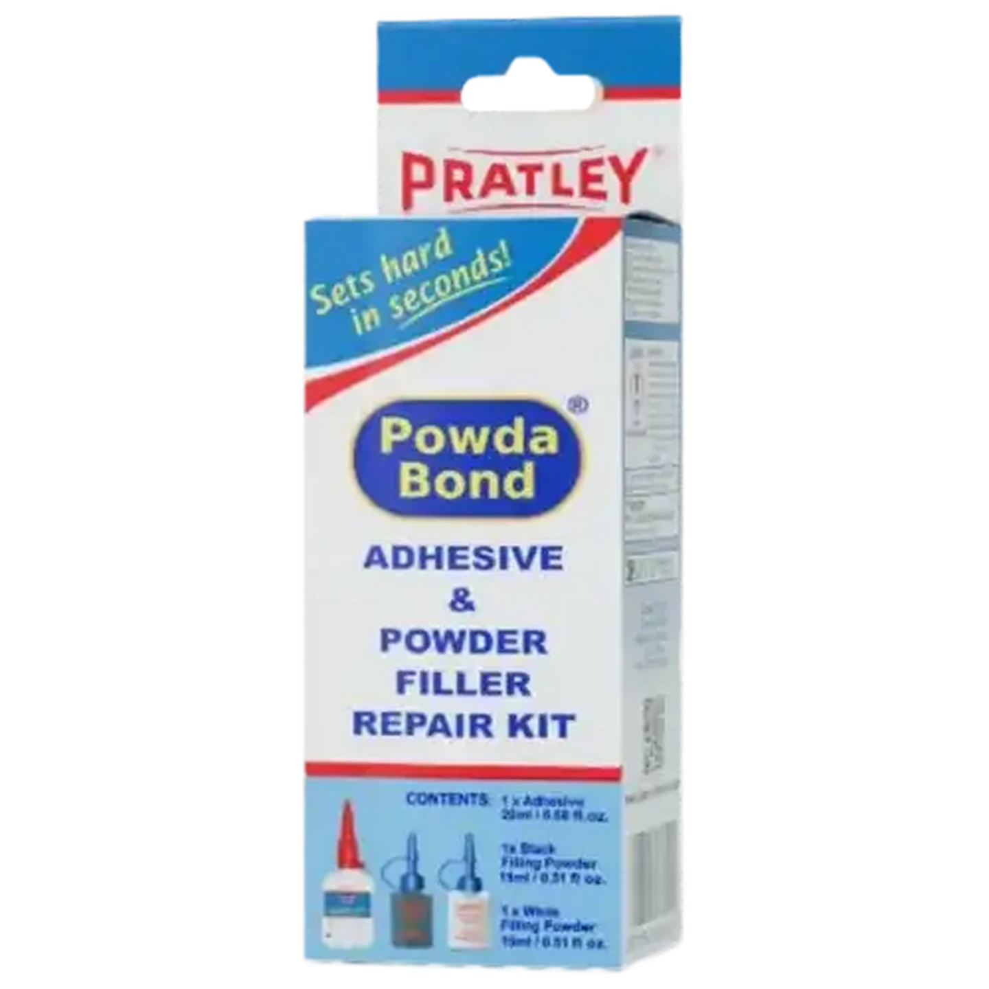 Image of Pratley Powda Bond Adhesive & Powder Filler Repair Kit 3 Piece