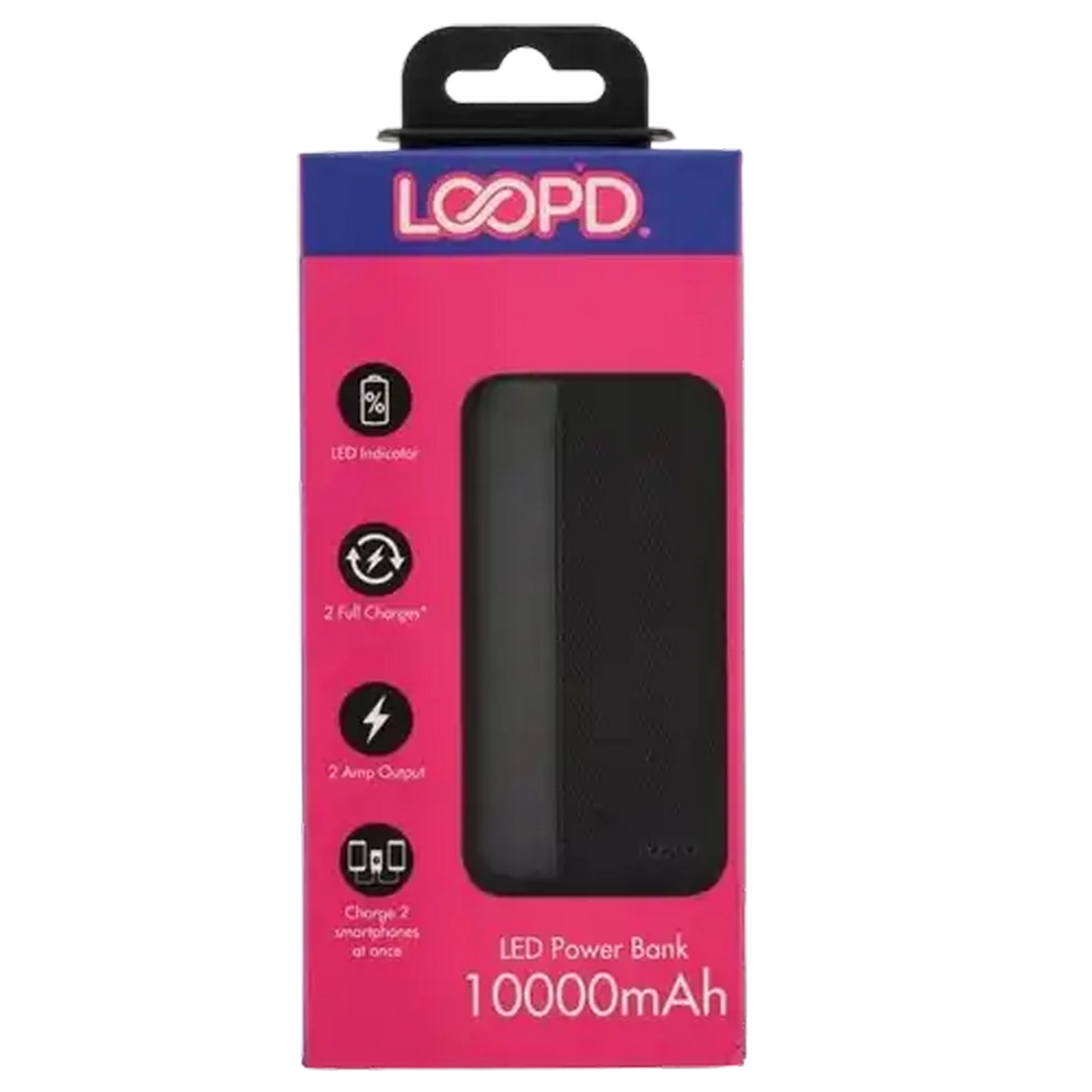 Image of LOOP'D 4 LED Power Bank 10000 mAh