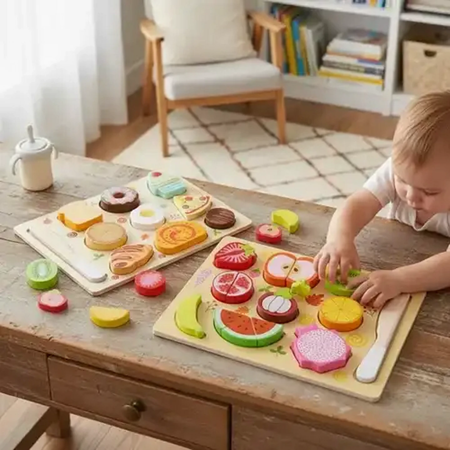 Image of Jolly Tots Wooden Fruits Board Puzzle 18 Months+
