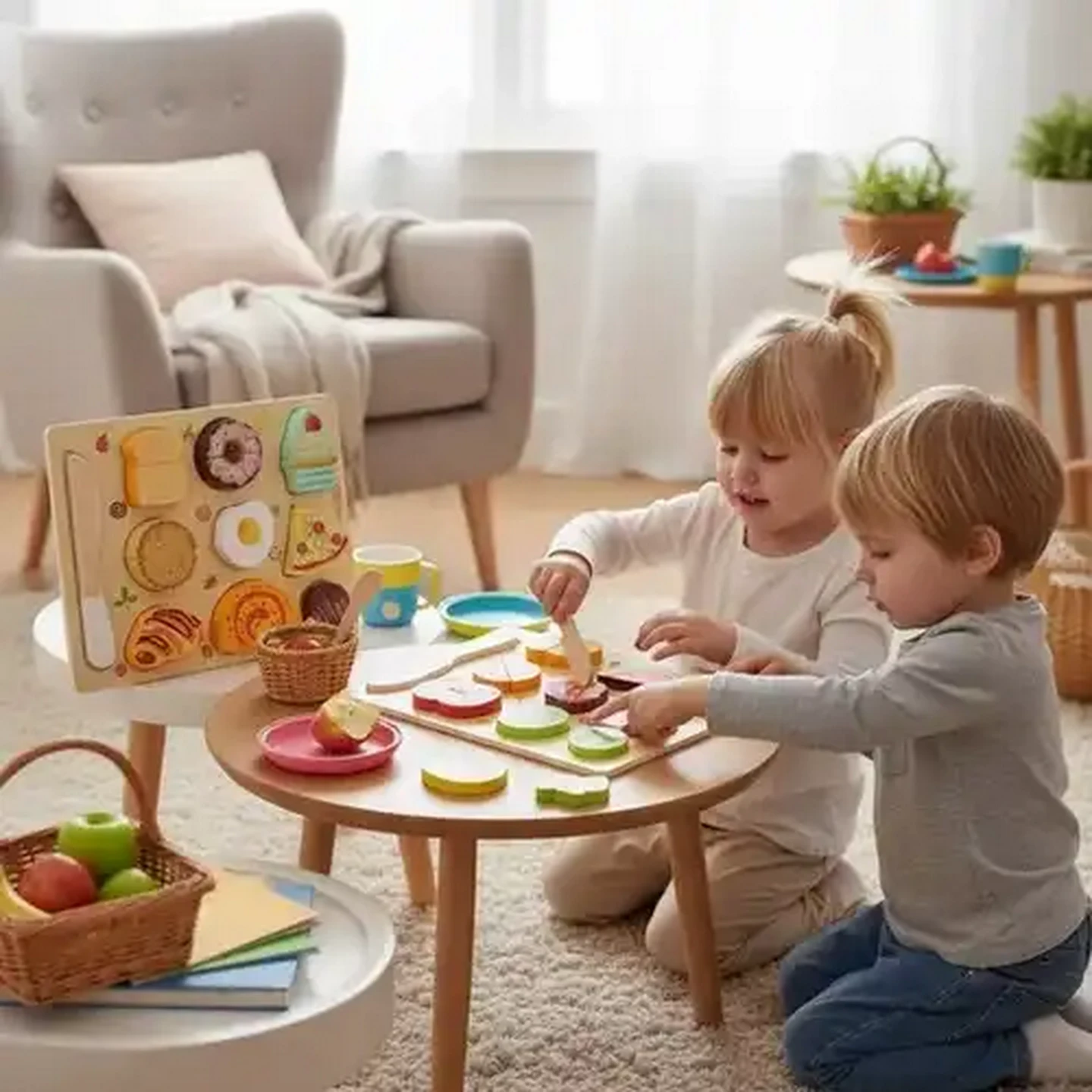Image of Jolly Tots Wooden Fruits Board Puzzle 18 Months+