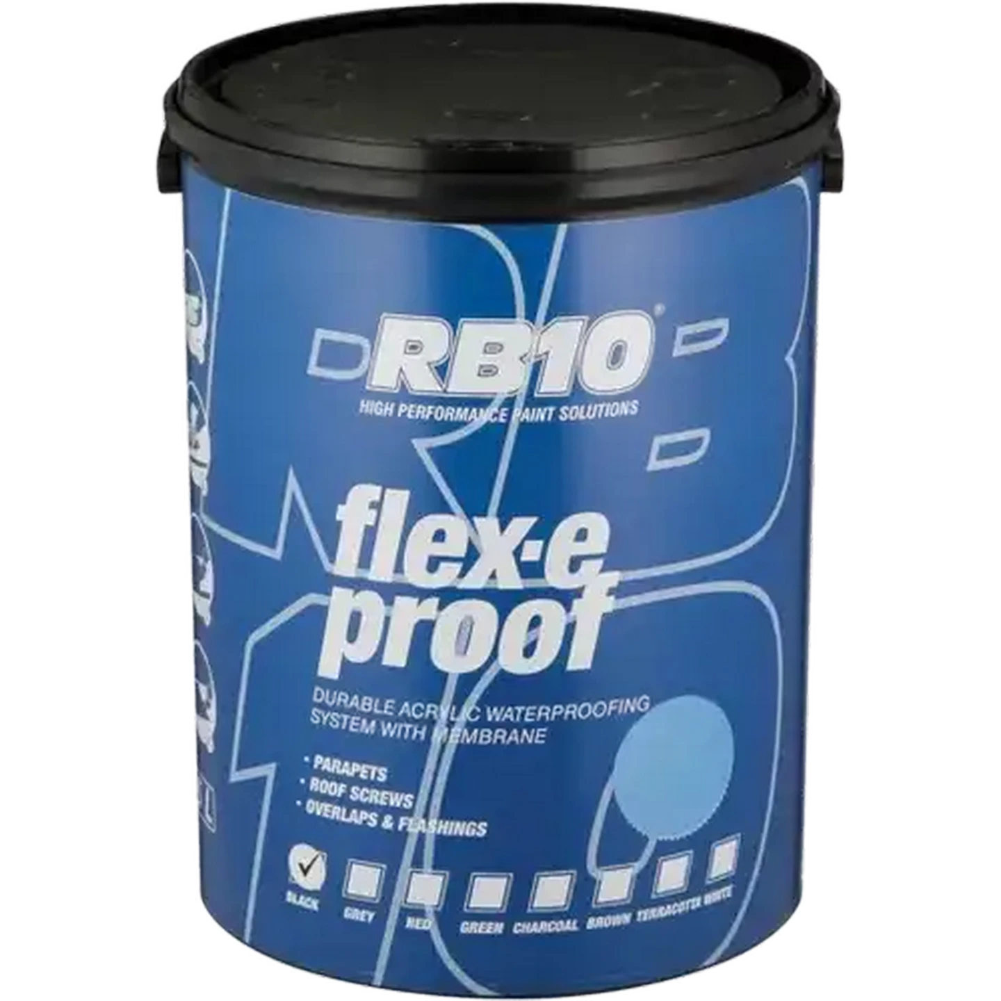 Image of RB10 Flex-E Proof Black Waterproof Paint 5L