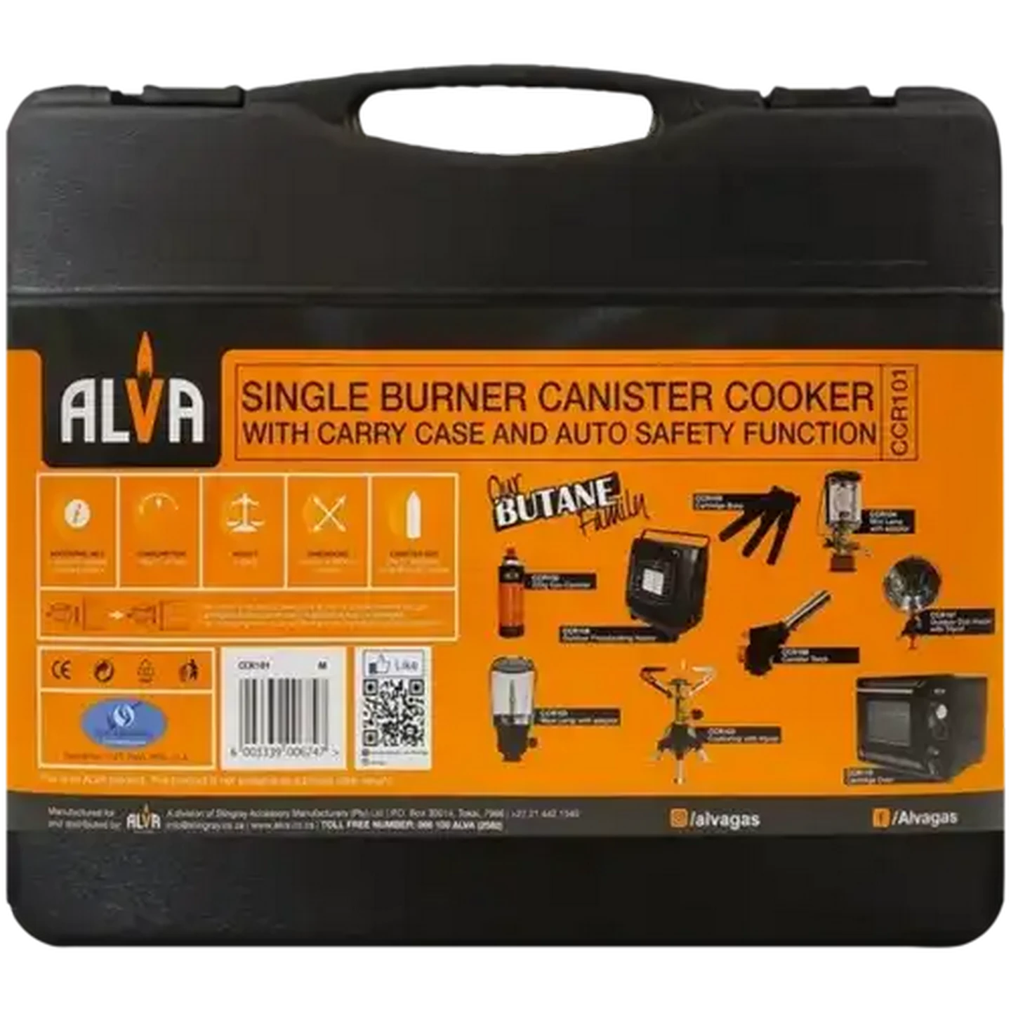 Image of Alva Black Single Burner Canister Stove