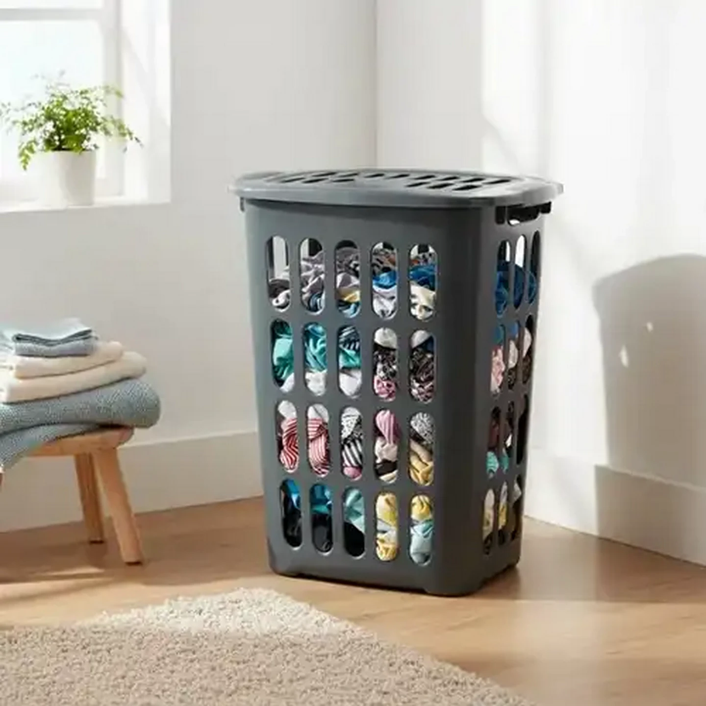 Checkers Sixty60 | ADDIS Grey Plastic Linen Bin 56L