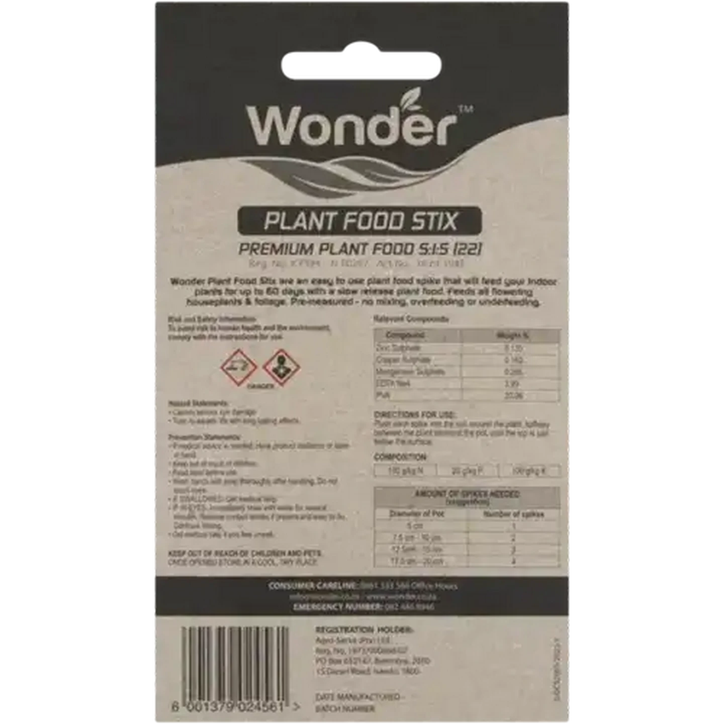 Image of Wonder Plant Food Stix 20g