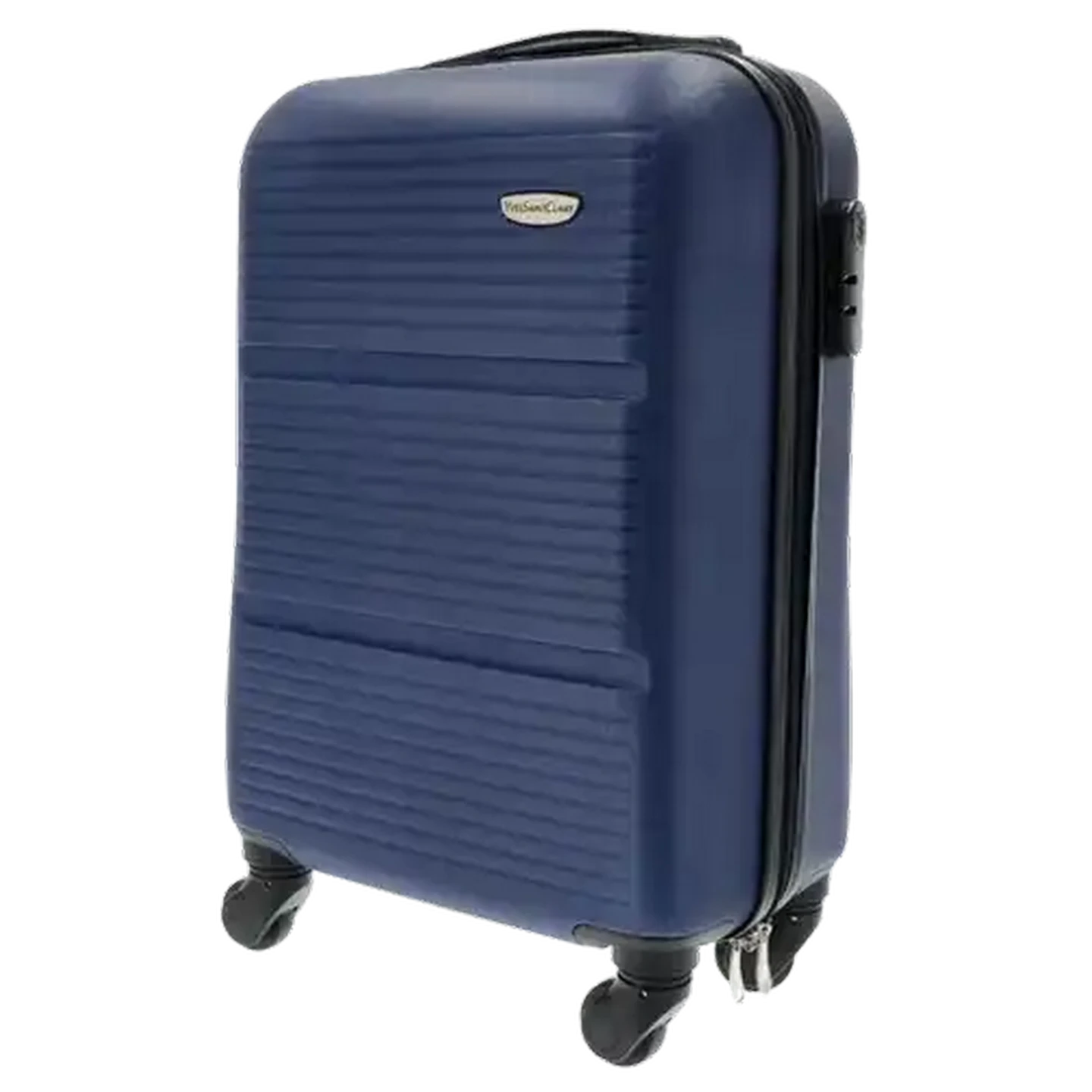 Image of Yves Saint Claire Navy Racer Trolley Case 55cm