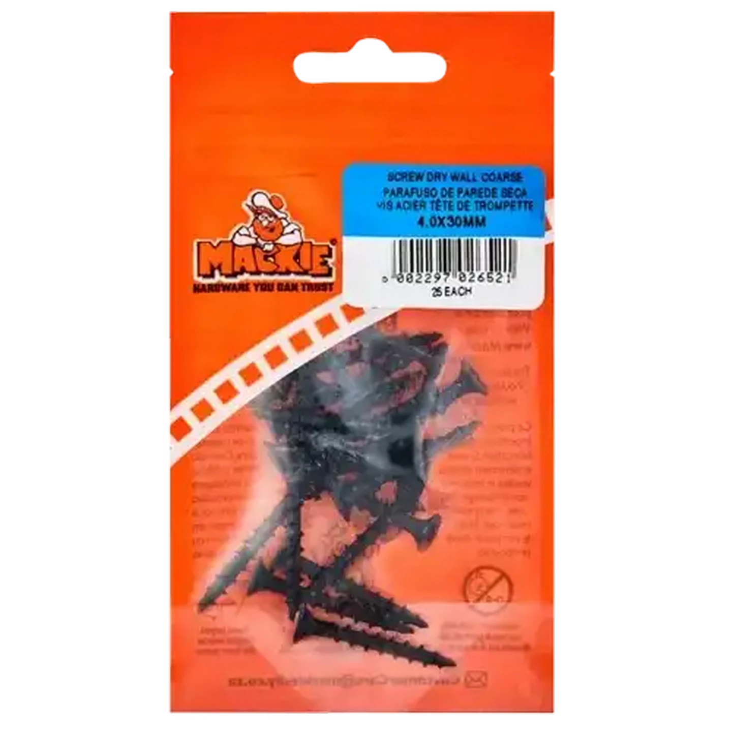 Image of Mackie Dry Wall Screw 4.0 x 30mm 25 Piece