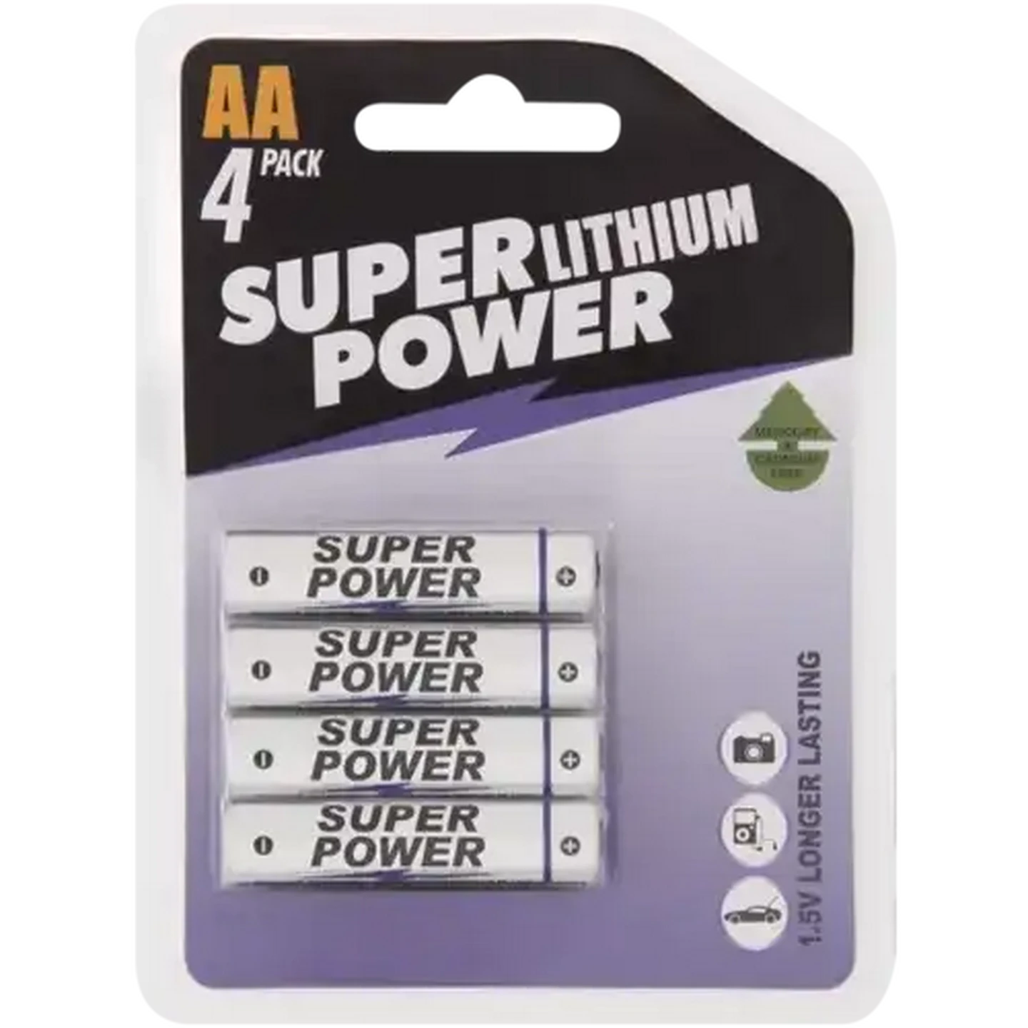 Image of Super Power AAA Lithium Batteries 4-Pack