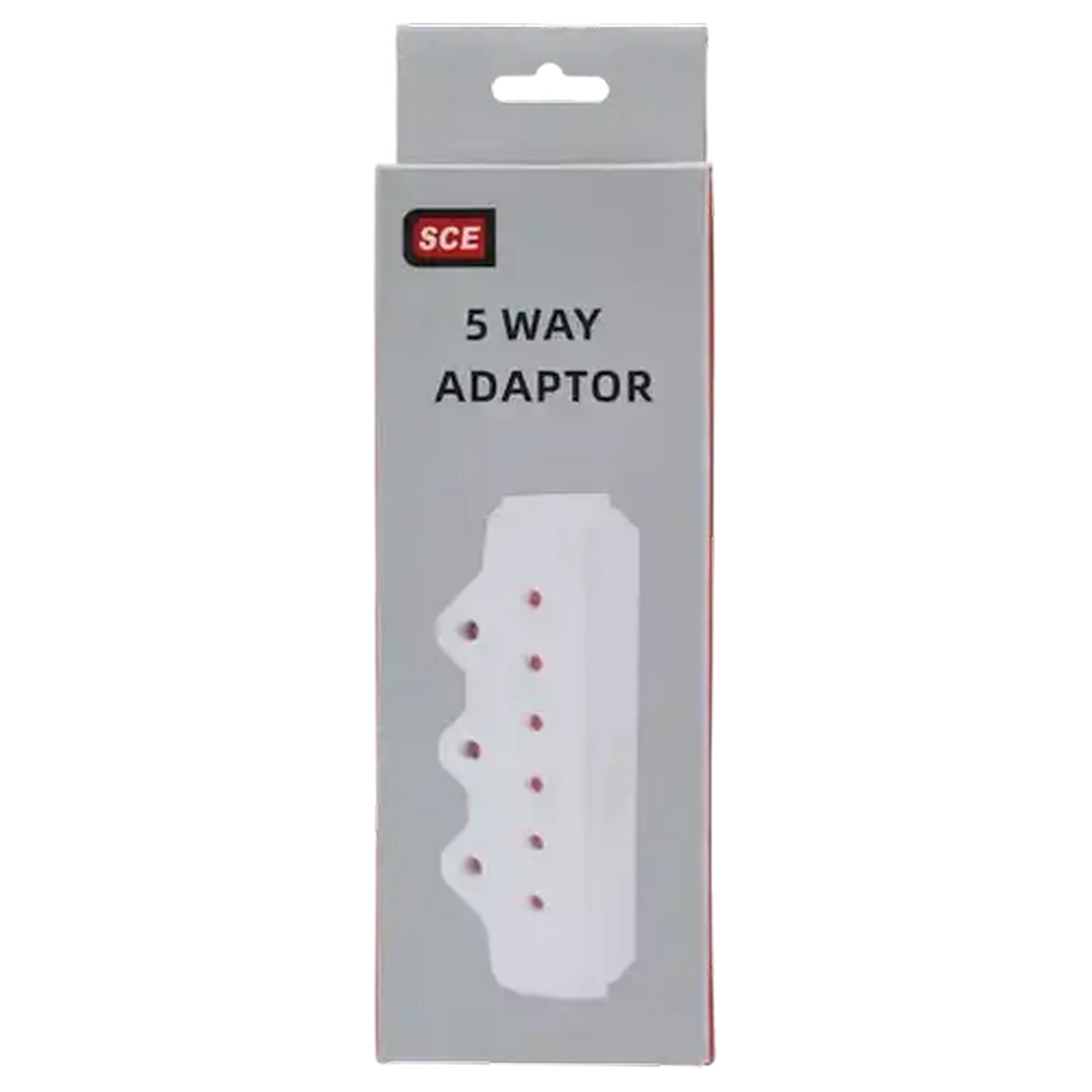 Image of SCE White 5 Way Adaptor 16A