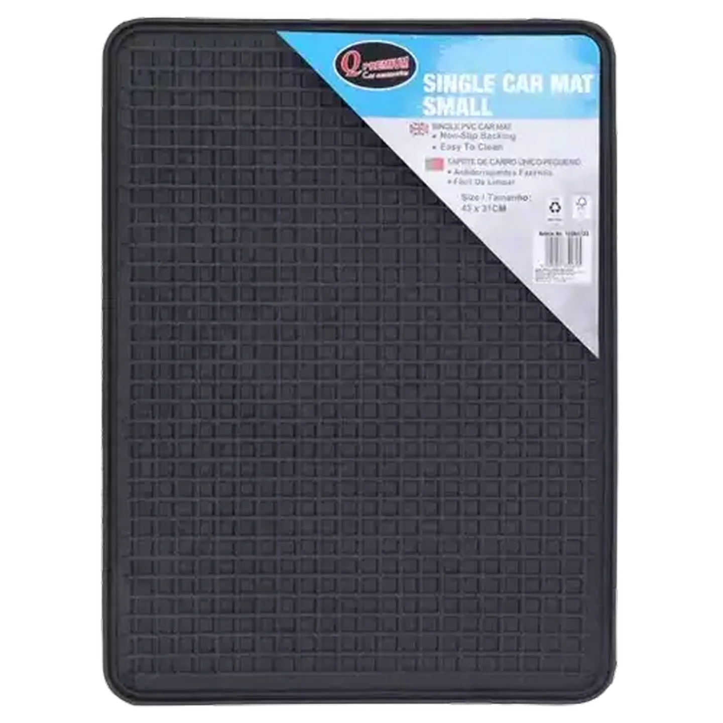 Image of Q Premium Small Black Car Mat 43 x 31cm