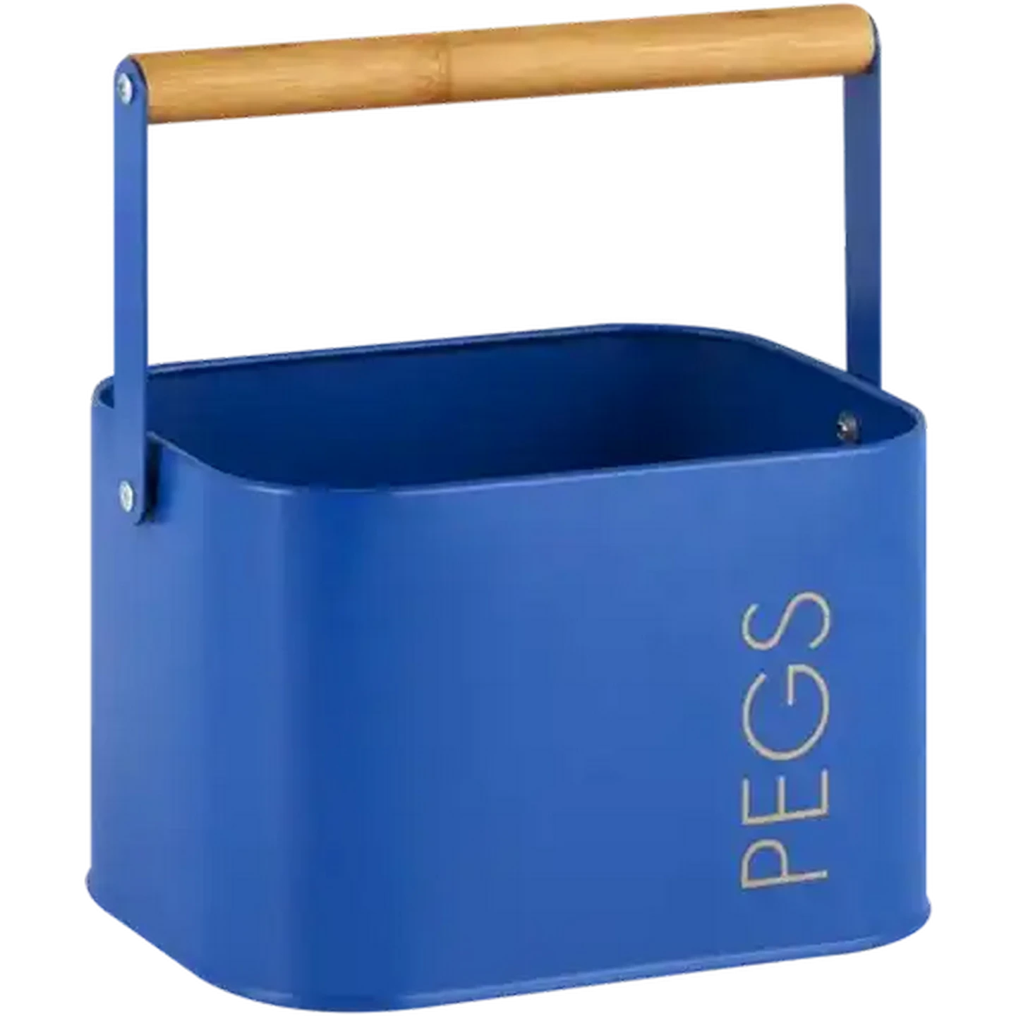 Image of Metal Pegs Tin with Handle (Colour May Vary)