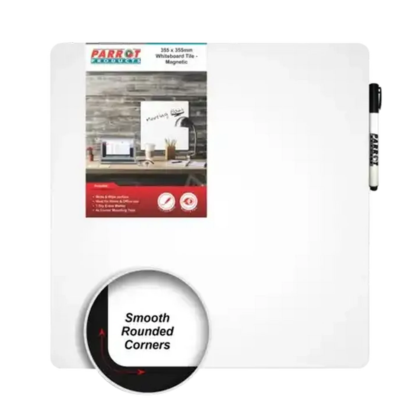 hxo design Standard White Full Setバラ売り不可 Checkers Sixty60 | Parrot Products Magnetic White Whiteboard Tile