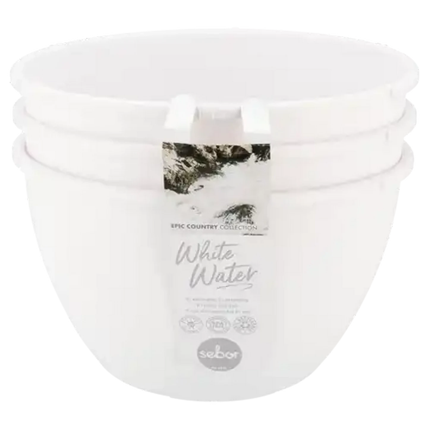 Image of Sebor Hang White Water Pot Planter 25cm