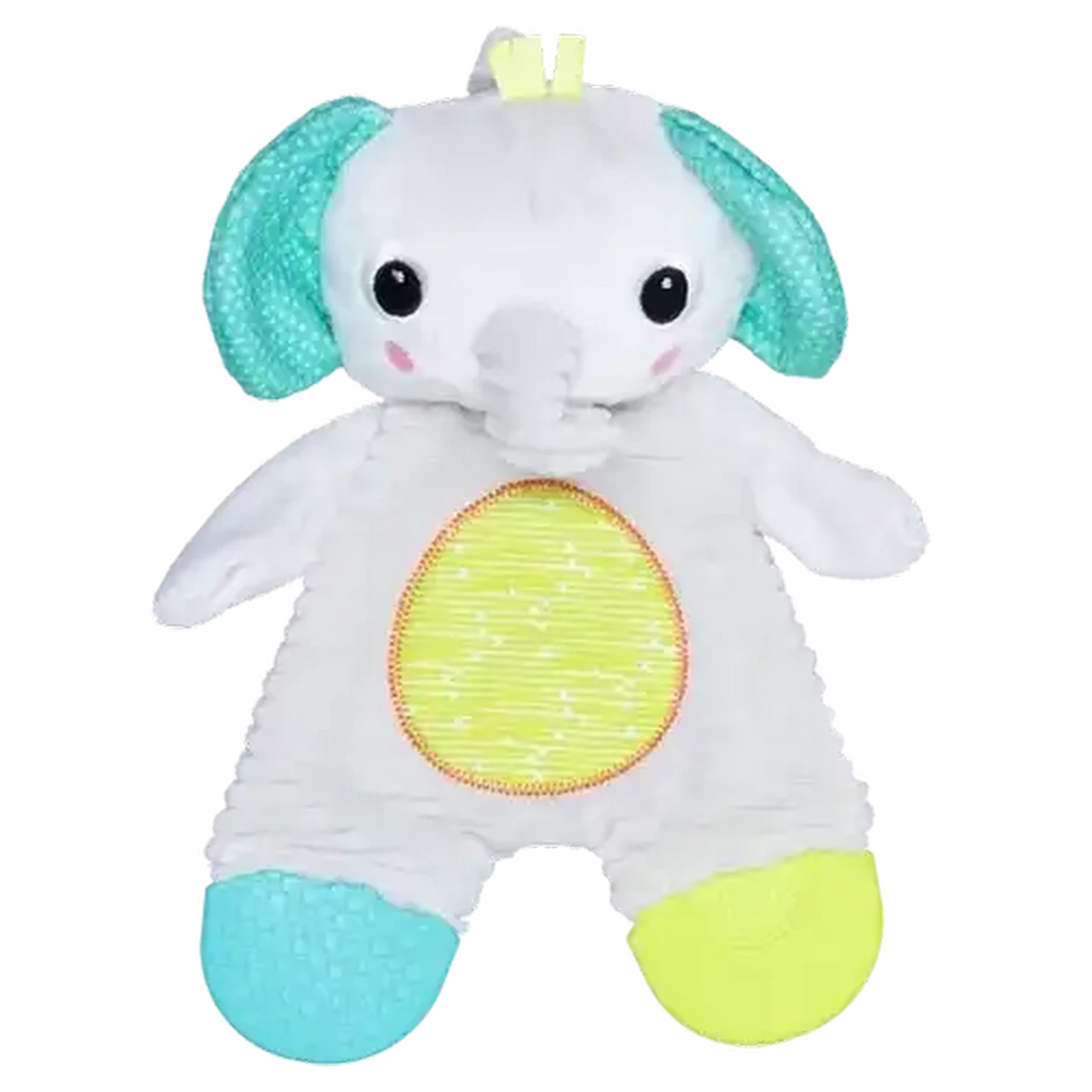 Image of Bright Starts Grey Elephant Plush Teether Toy 0 Months+
