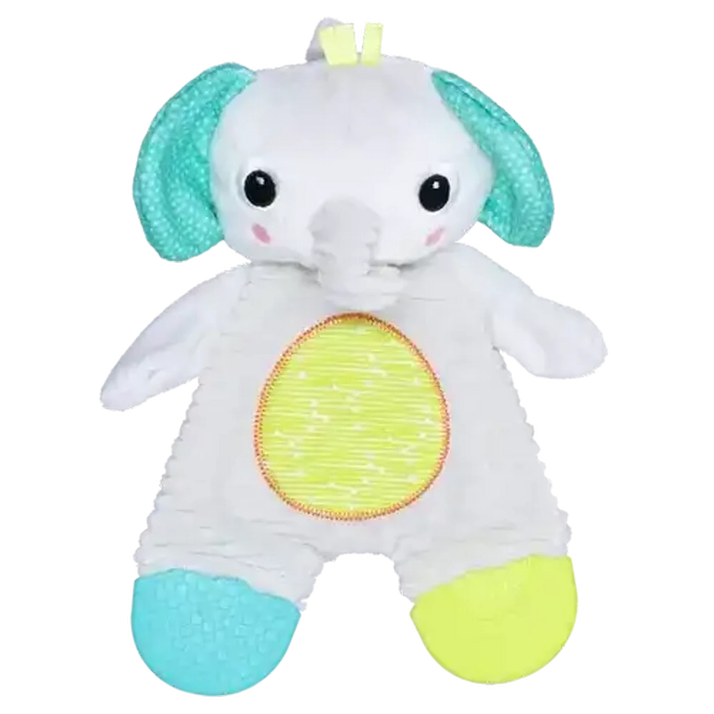 Image of Bright Starts Grey Elephant Plush Teether Toy 0 Months+