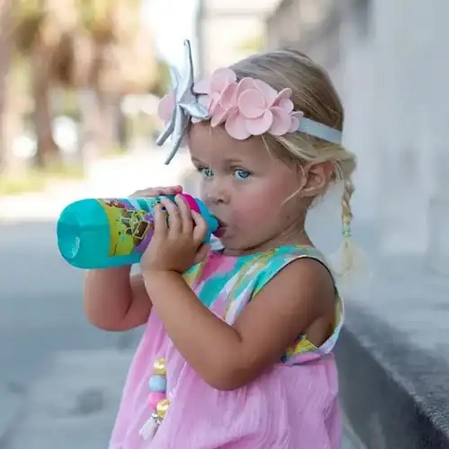 Image of Nûby 360ml Pink Pop-Up Sipper 12 Months +