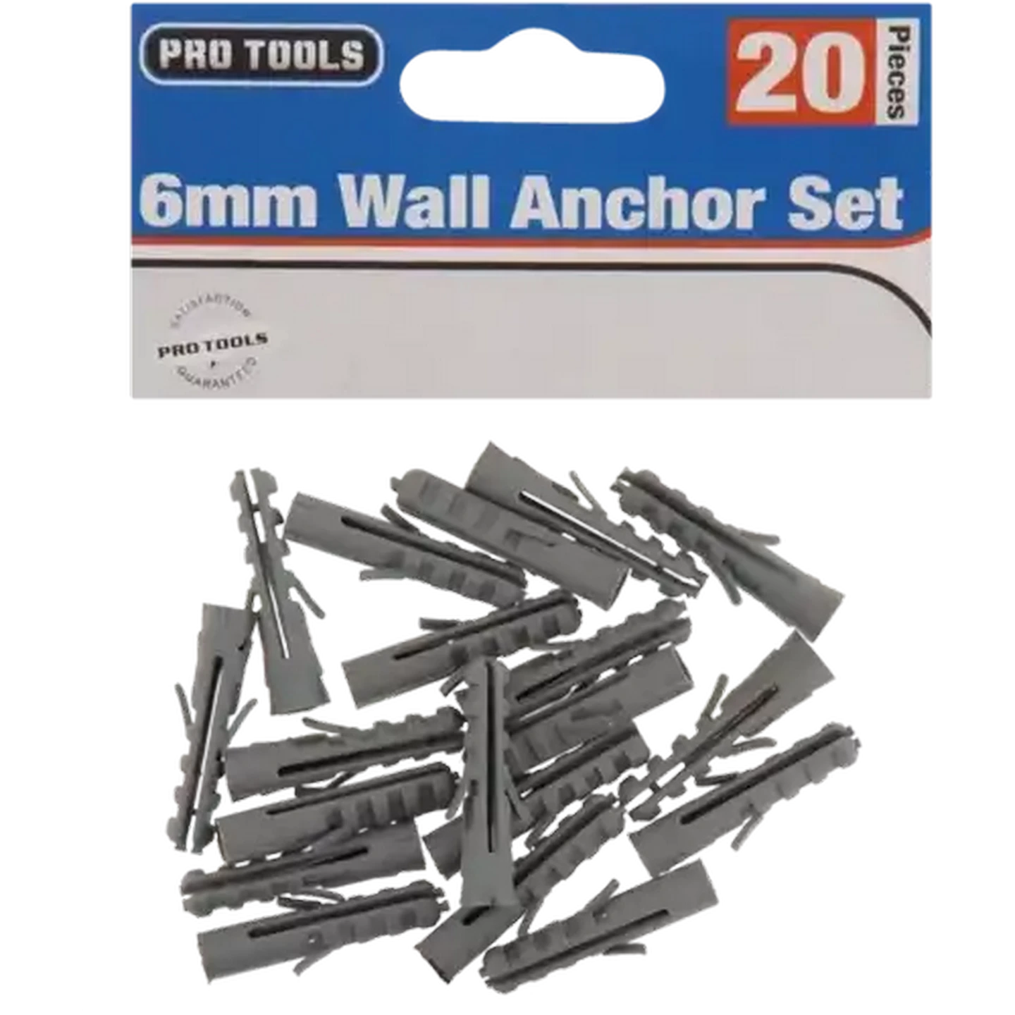 Image of Pro Tools Wall Anchors 6mm 20-Pack