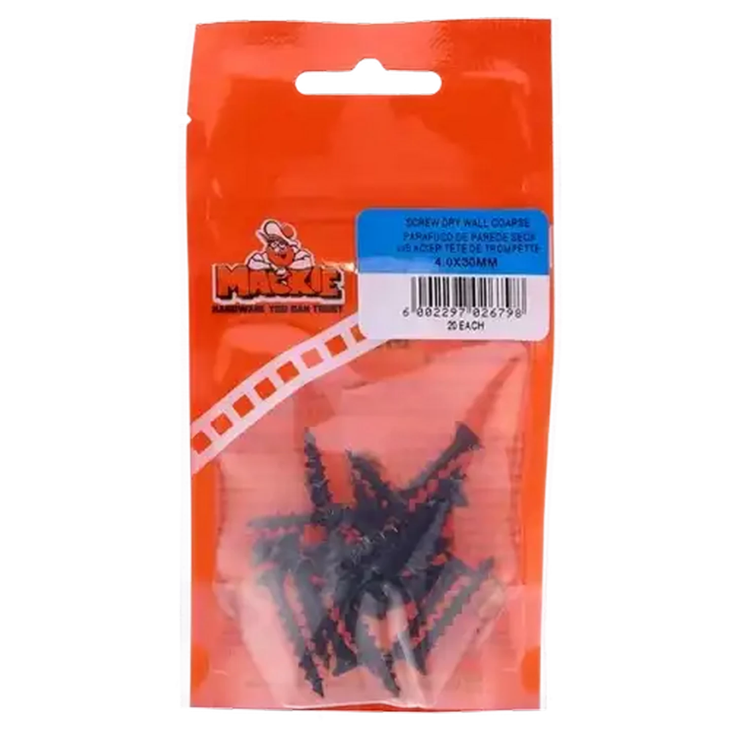 Image of Mackie Coarse Dry Wall Screw 4.0 x 30mm 20 Piece