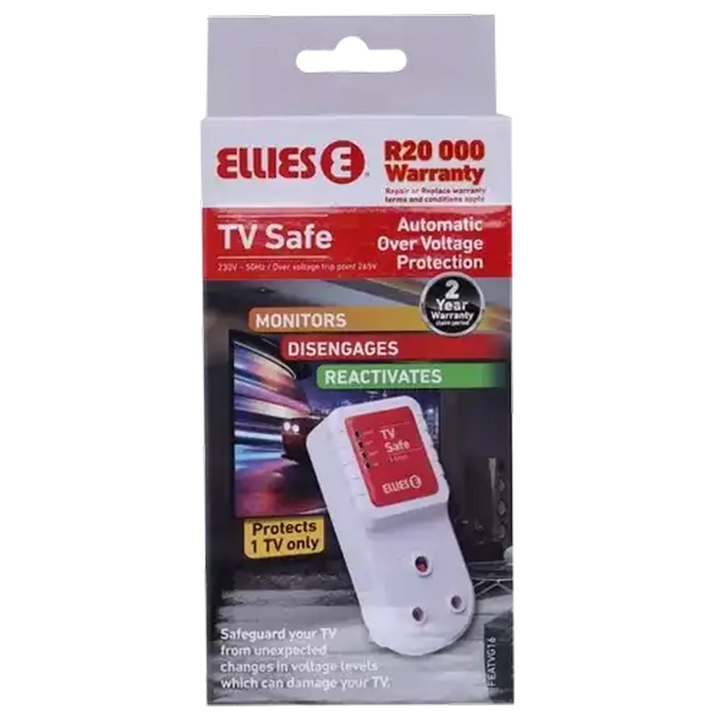 Image of ELLIES White TV Safe Adaptor